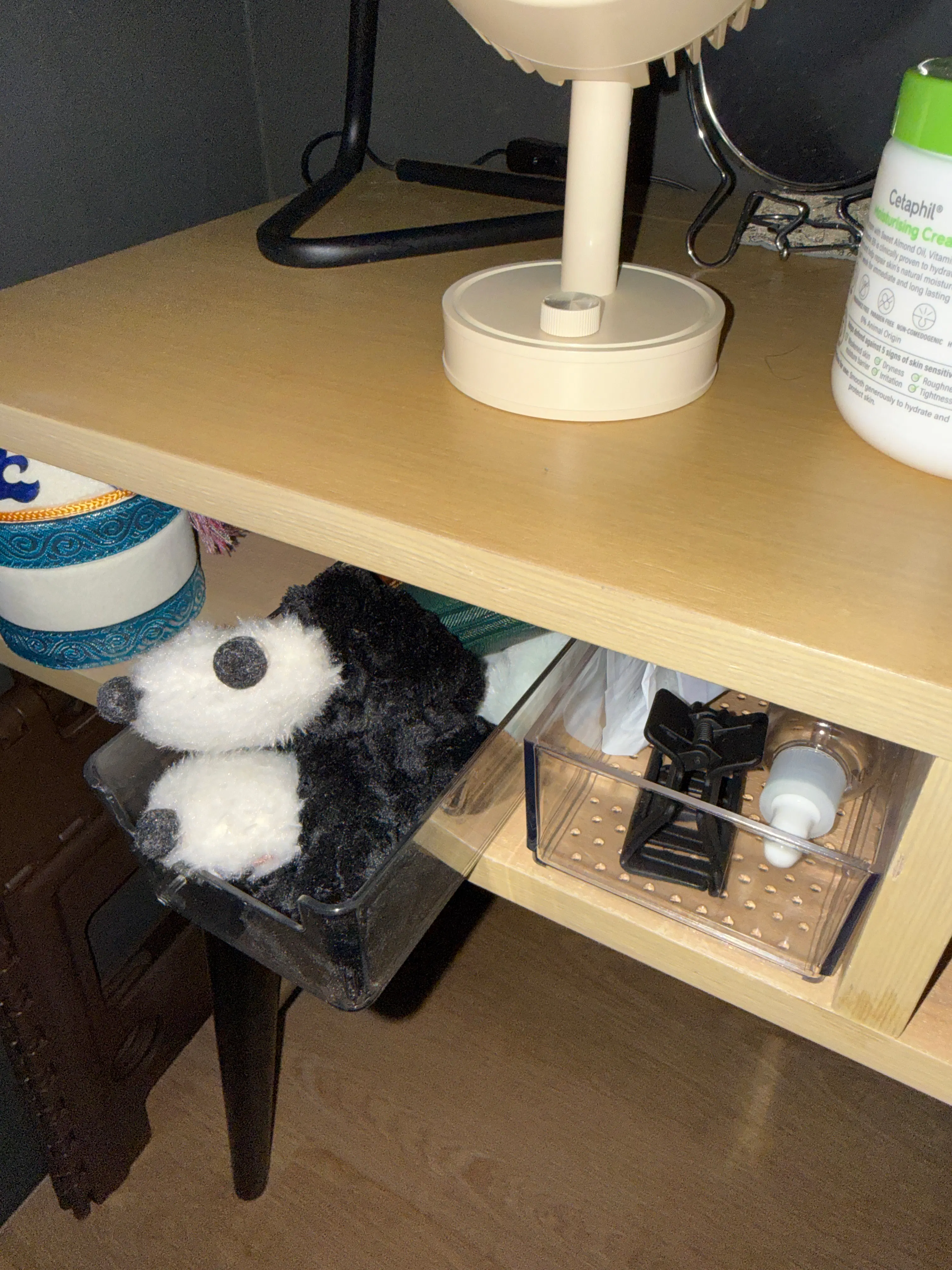 Customer home photo 1: Nice thick plastic material and fits just nice under my table to help organize