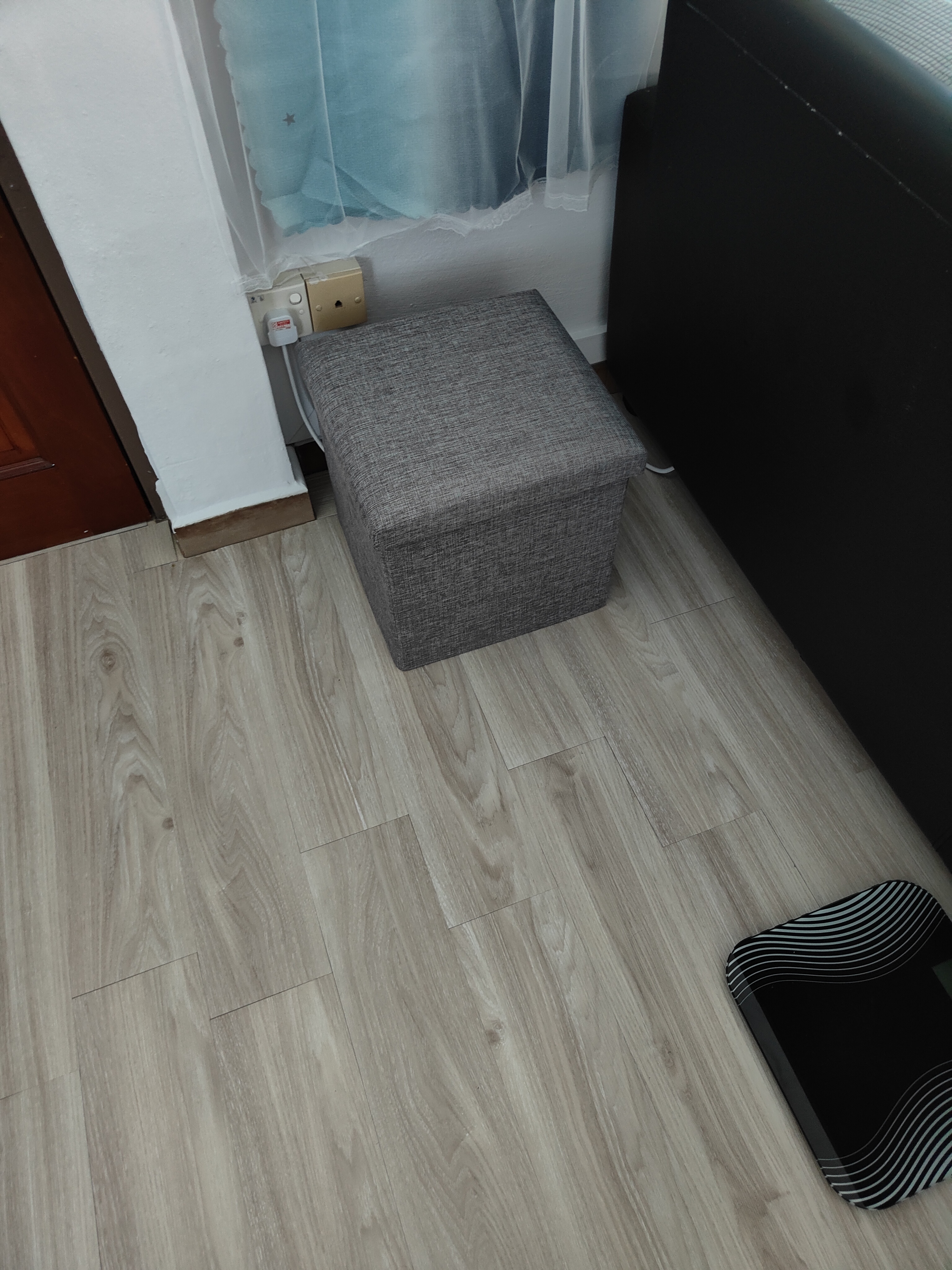 Domo Foldable Storage Cube Ottoman - Grey