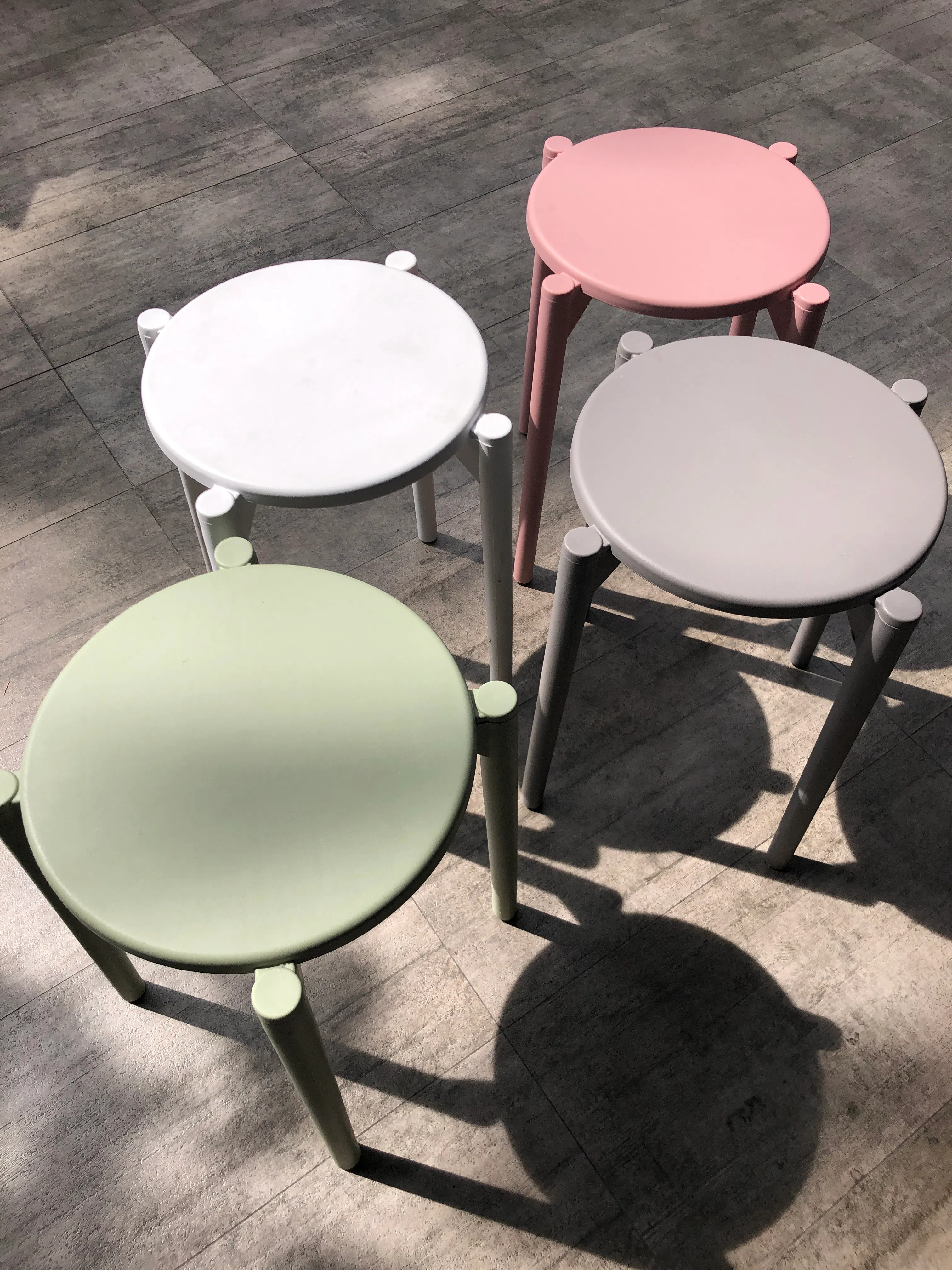 Olly Monochrome Stackable Stool - Slate