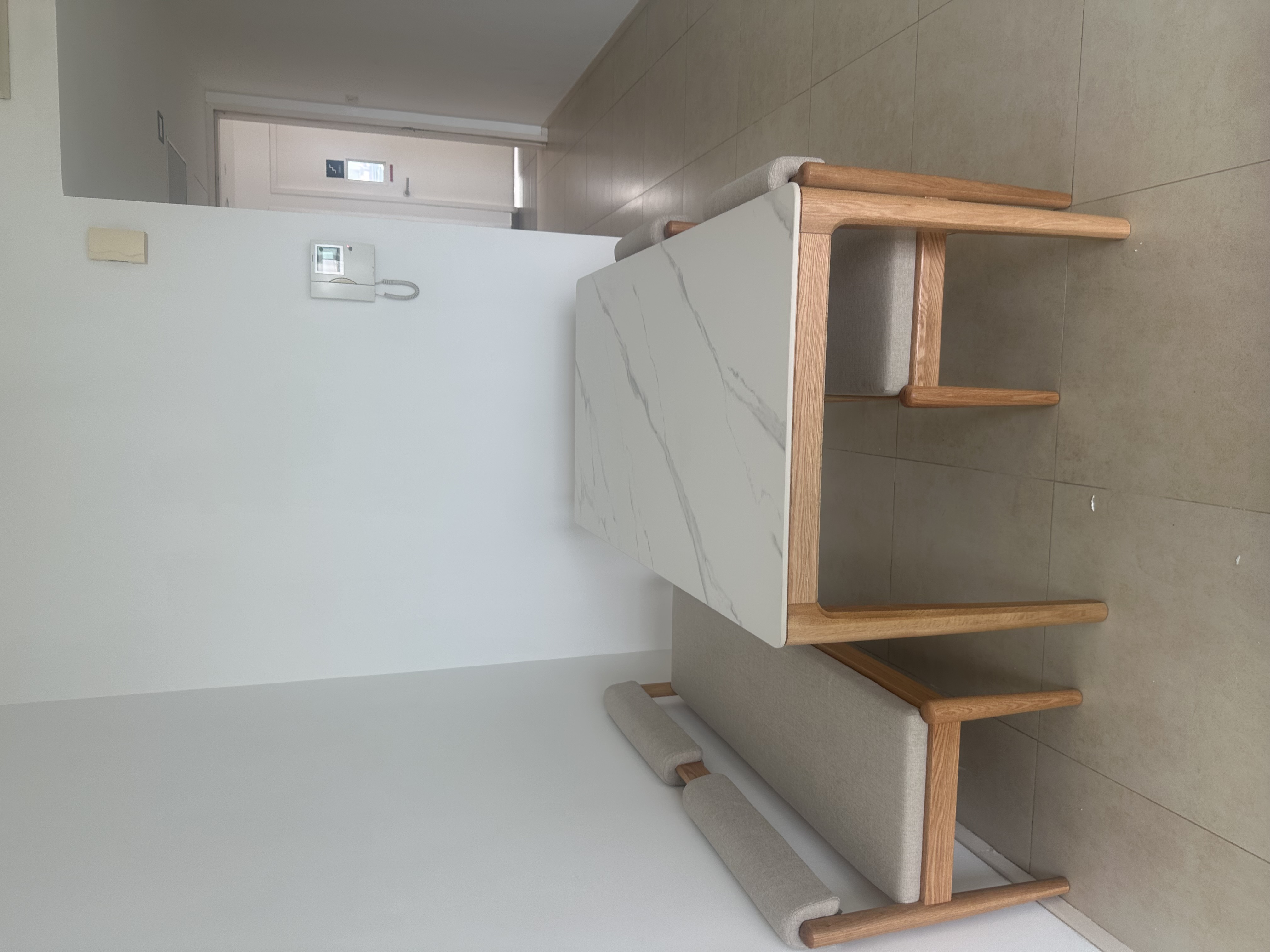 Customer home photo 6: Was initially concerned about the low back support but it is still quite comfortable. Looks good and can accommodate 3 pax