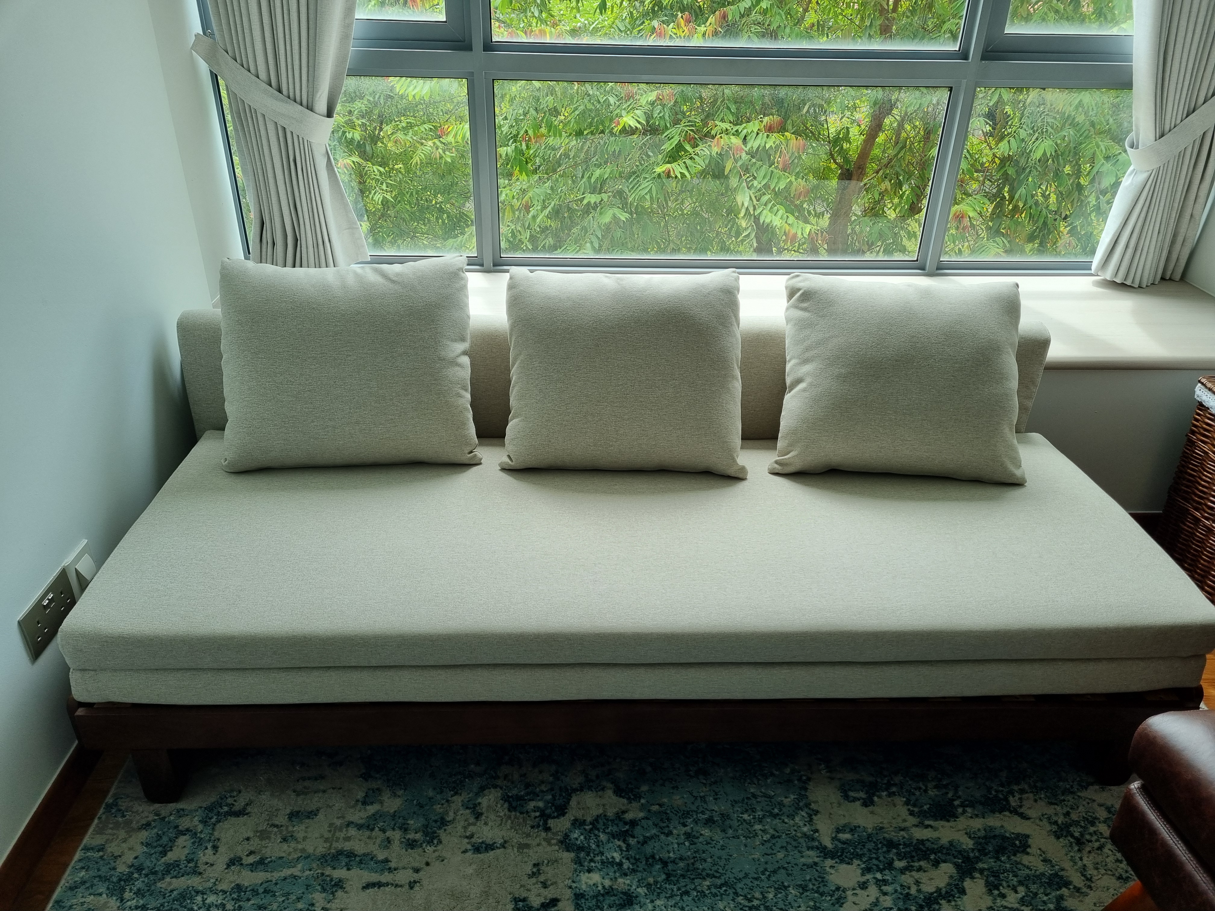 Customer home photo 5: We were looking for a functional and comfortable sofa bed that is also has nice design. This fits what we were looking for. Delivery was smooth and they assemble the sofa bed quickly as well.
