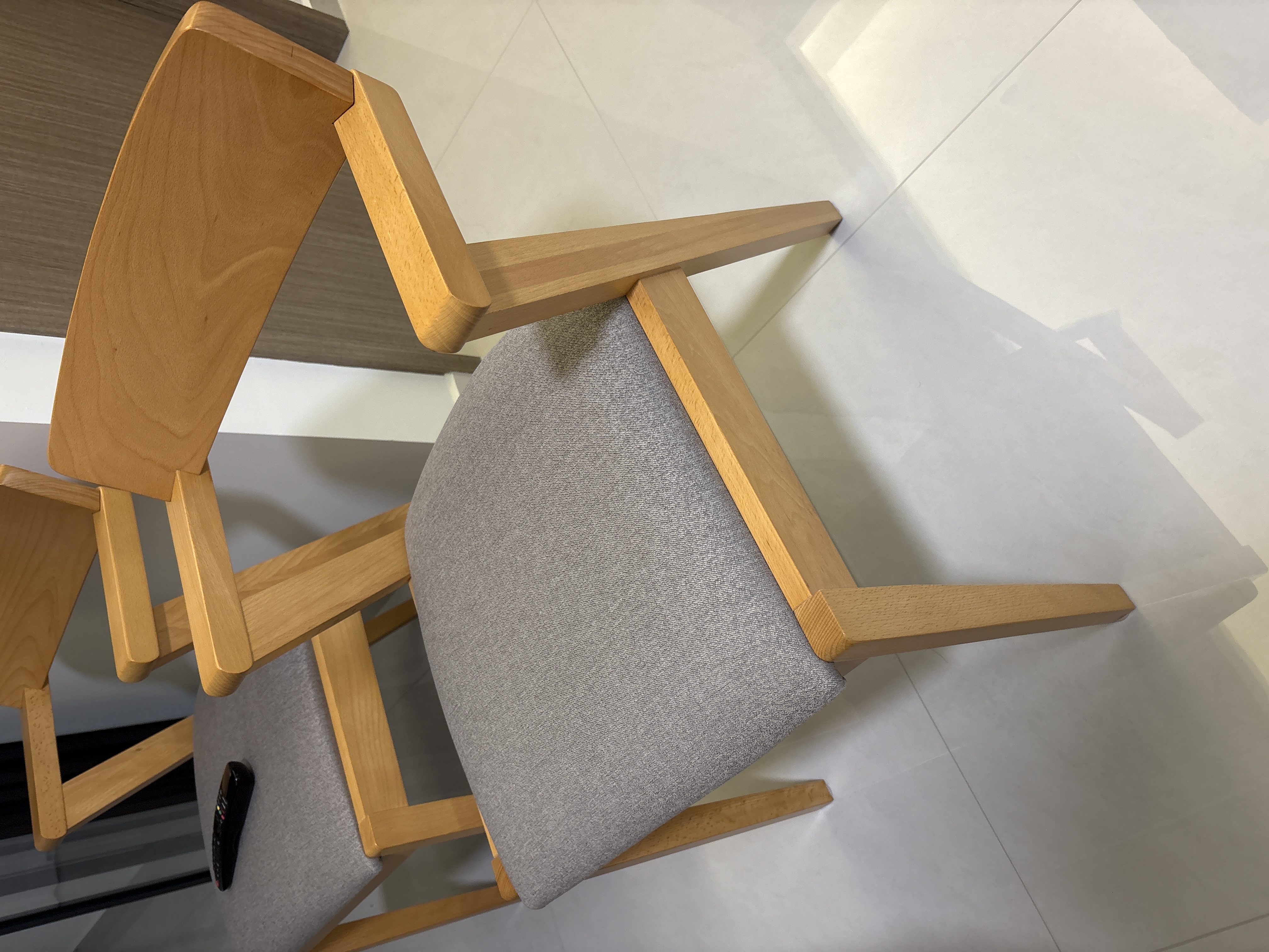 Customer home photo 10: Comfortable chair that goes well with the terrazzo table