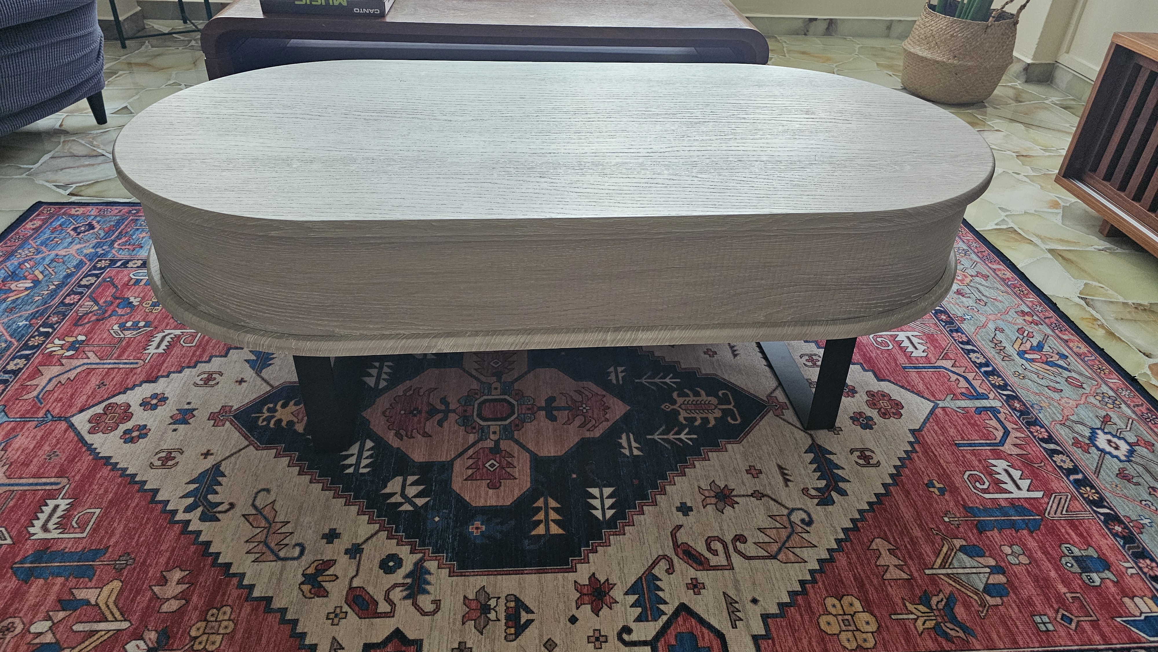 Molly Lift-Up Storage Coffee Table 1.2m - Soft Oak