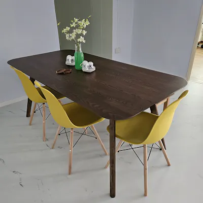 Customer home photo 5: Sleek and safe design with curved edges. Peace of mind with my toddlers moving around the dining area.