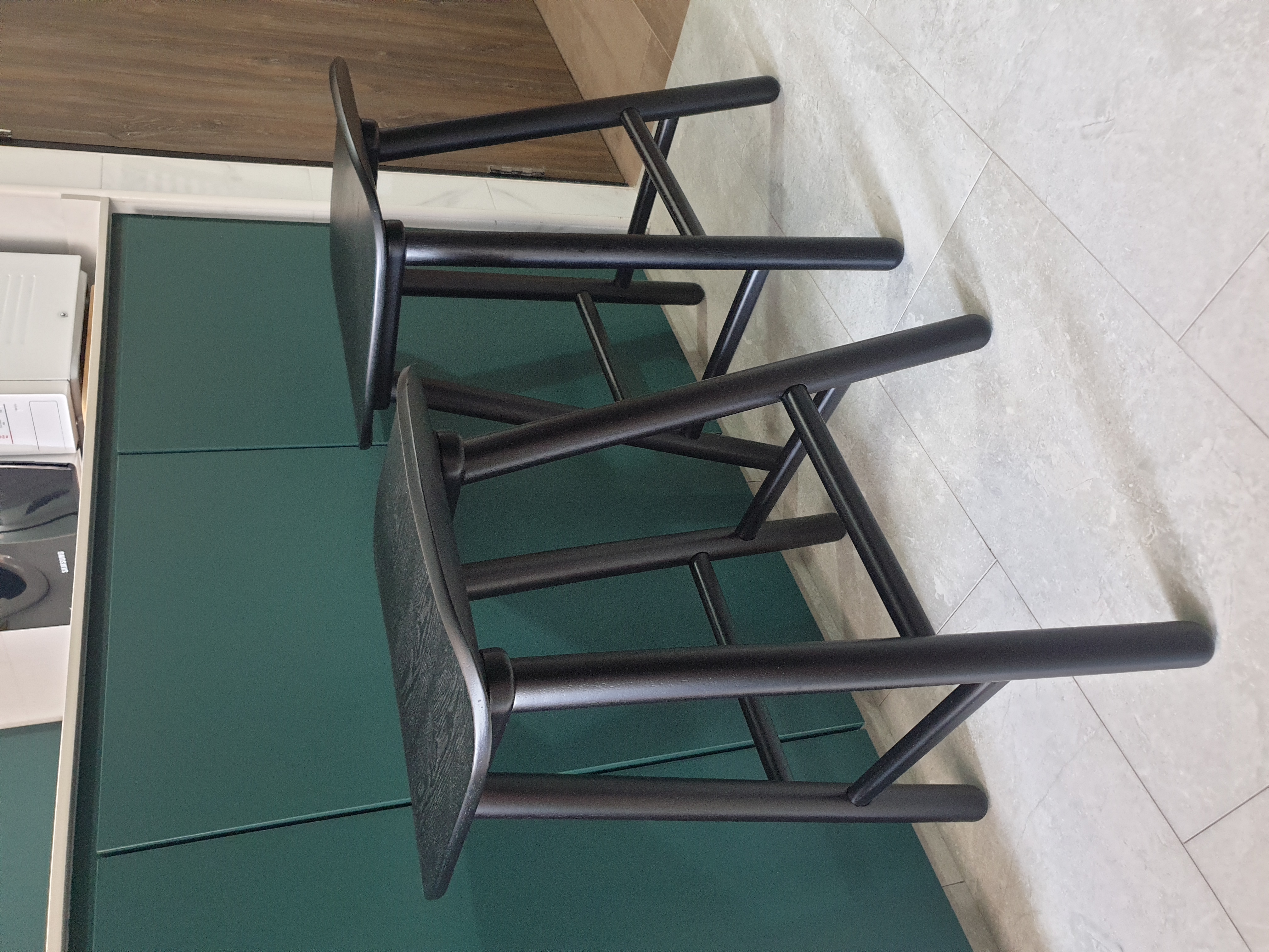 Customer home photo 12: Very nice n sturdy  high stools n just nice height for my 90cm high island counter. Thk you for very prompt and gd delivery too. Came installed and well packed.