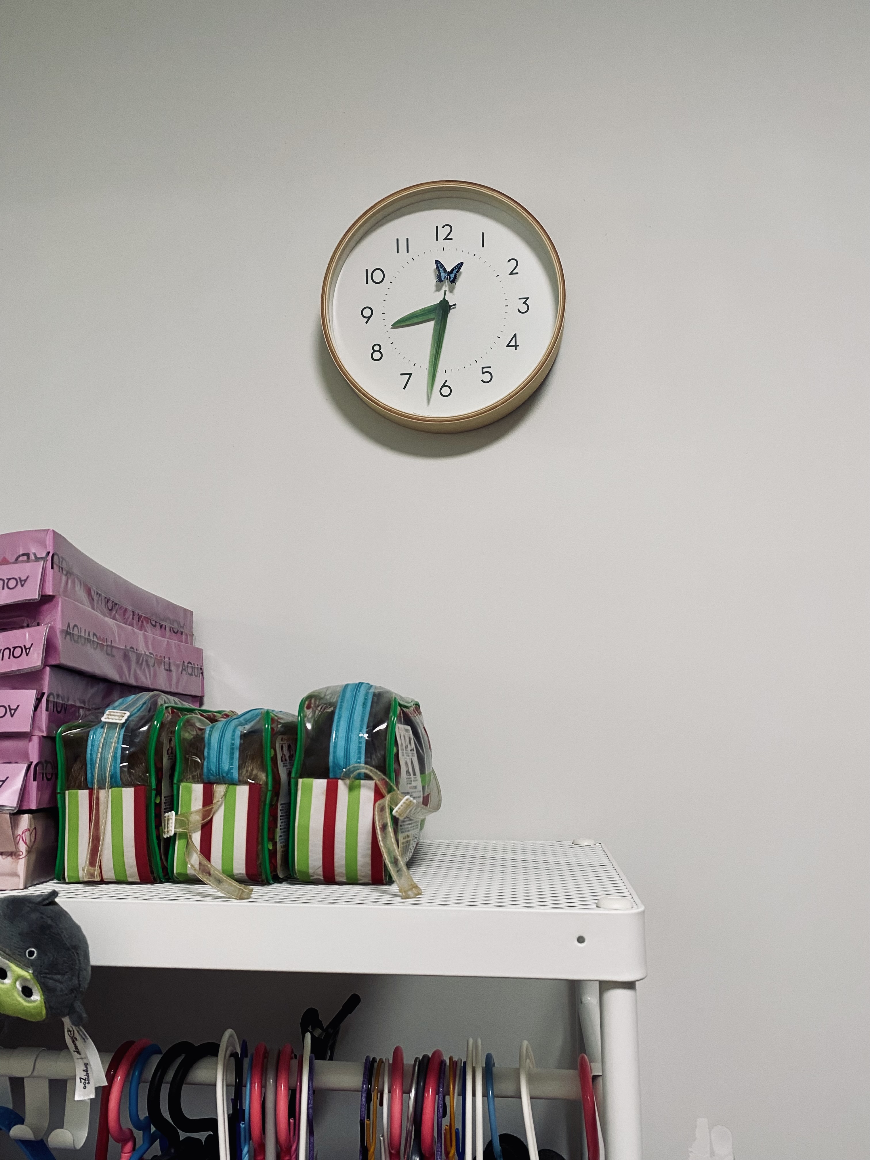 Customer home photo 2: I always wanted a clock that has a wooden frame and this is the perfect and dream piece for me. It’s a little pricy so I have been contemplating getting it but no regret after I got it. Now I really want to have another similar piece in another room.