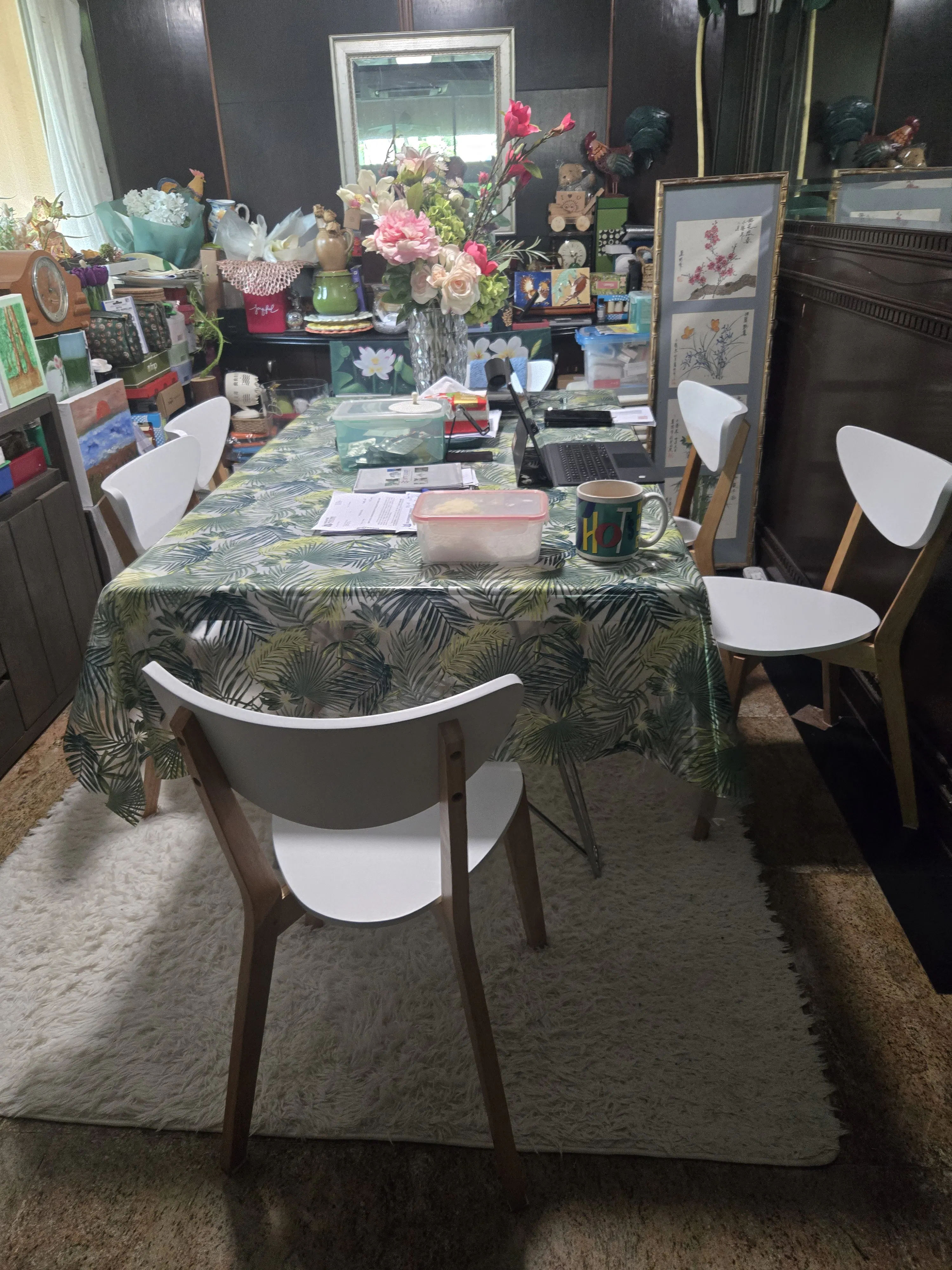 Customer home photo 31: Instead of my study table located on the 3rd floor, the dining table is also used as the "work table". These dining chairs enhaces the dining room. They are very sturdy & comfortable.