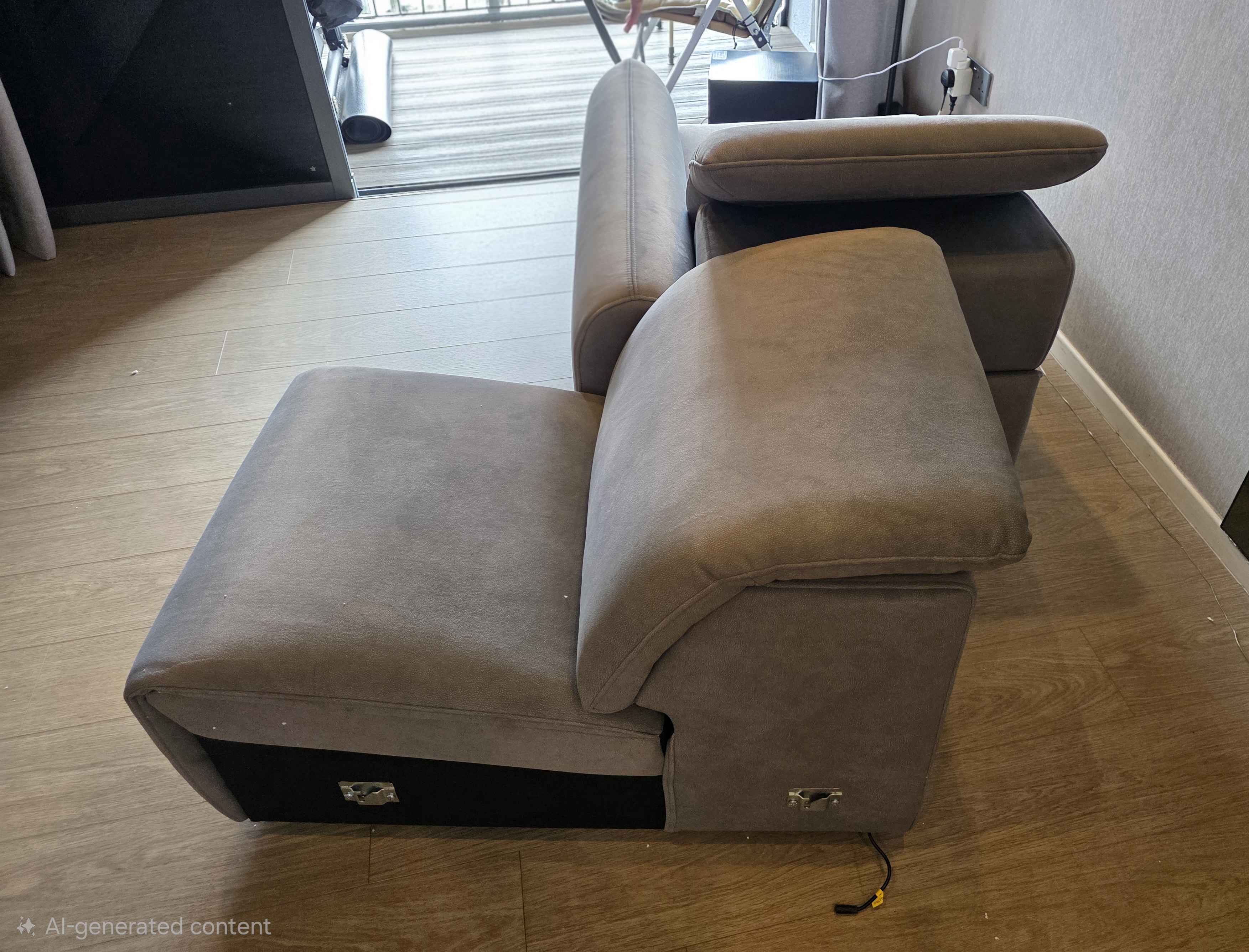 Harmony 3 Seater Power Recliner Sofa - Night Sky (Scratch Resistant) - Zero Wall