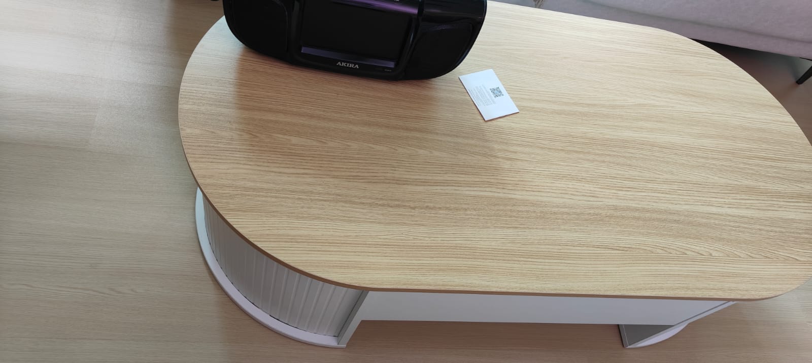 Marche Lift-Up Storage Coffee Table 1.2m - Natural, White