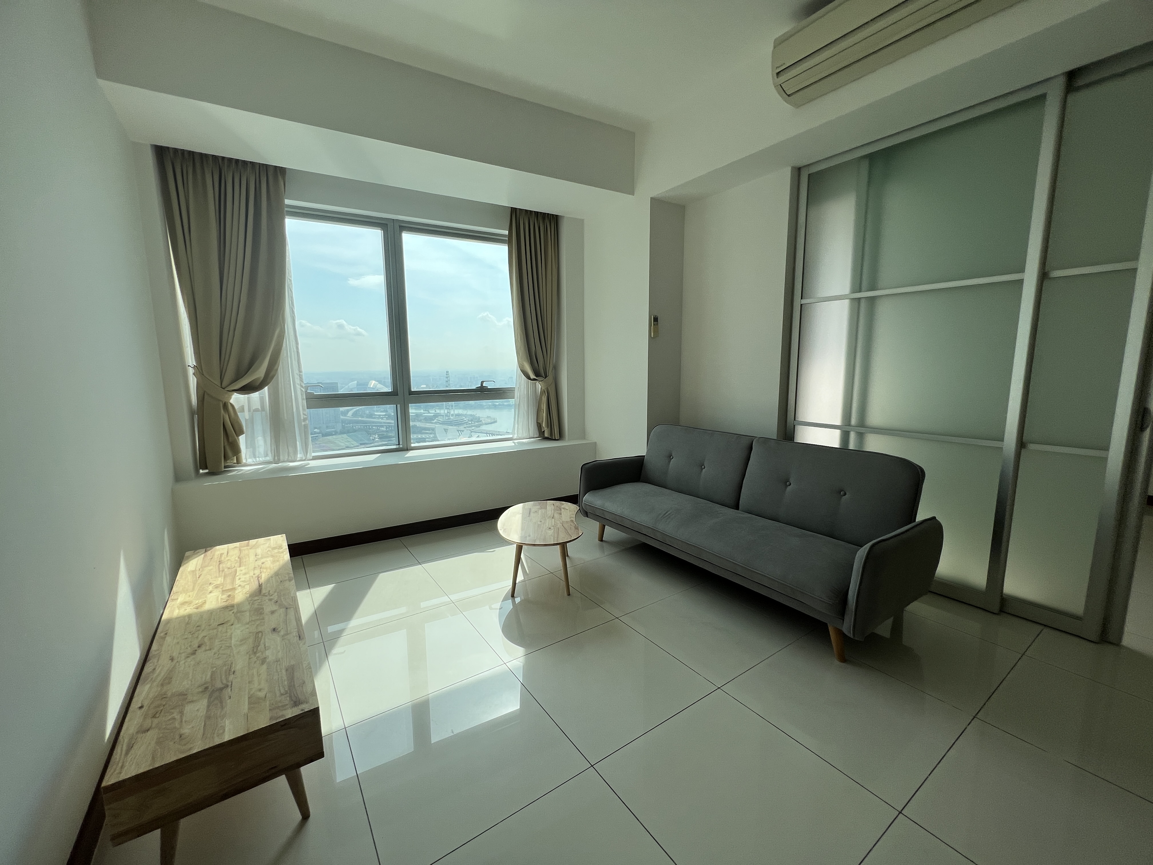 Customer home photo 8: Sofa’s simplistic design and color tone blended well with the living room. Duo usage as well as it can transform into a day bed