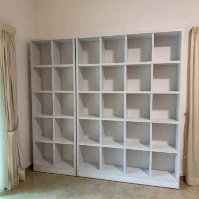 Customer home photo 1: Bought two sets to form a book wall. Quality is good and installation was smooth 👍