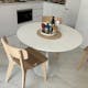Carmen Round Dining Table 1m - White