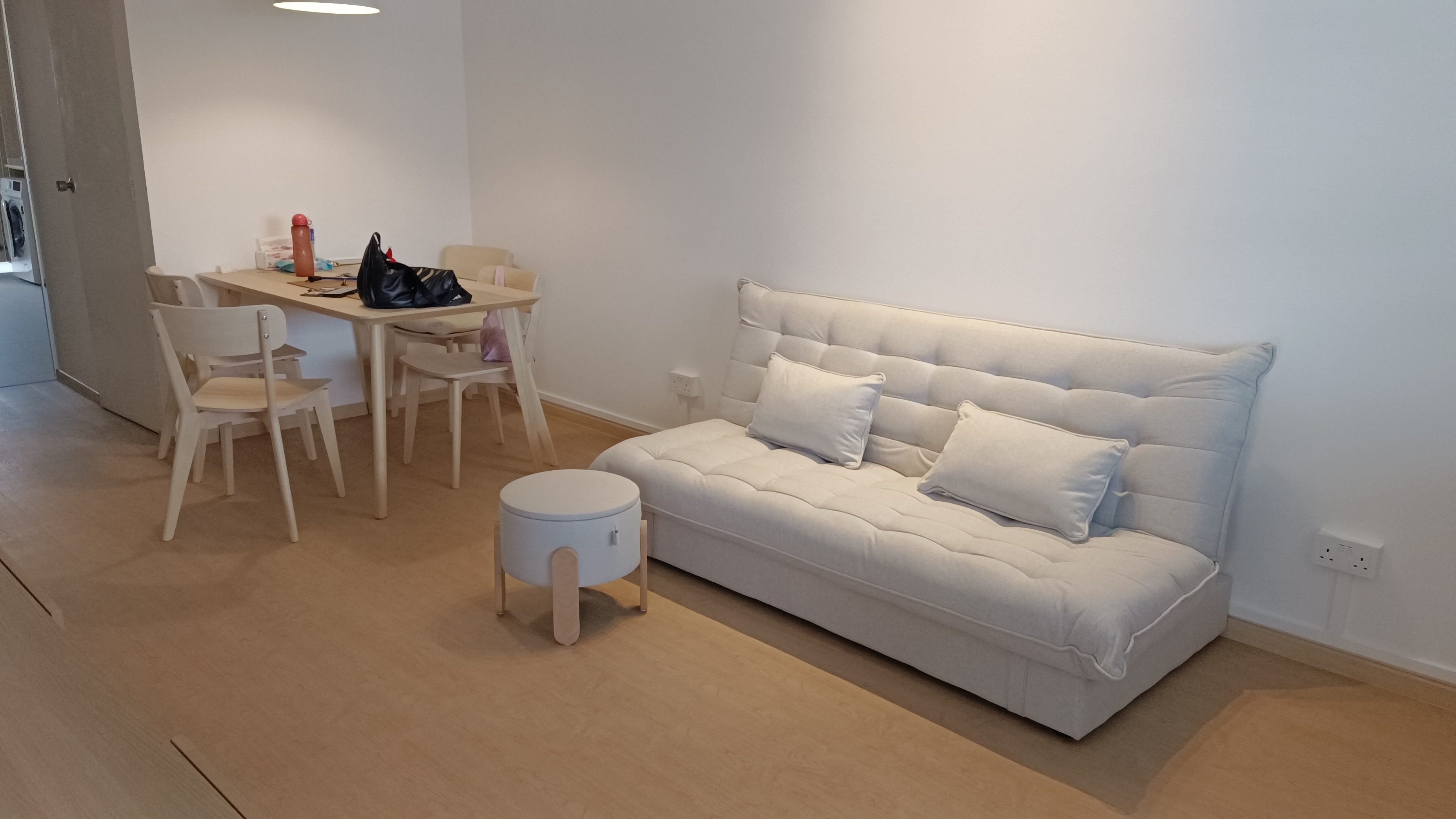 Tessa 3 Seater Storage Sofa Bed - Beige (Eco Clean Fabric)