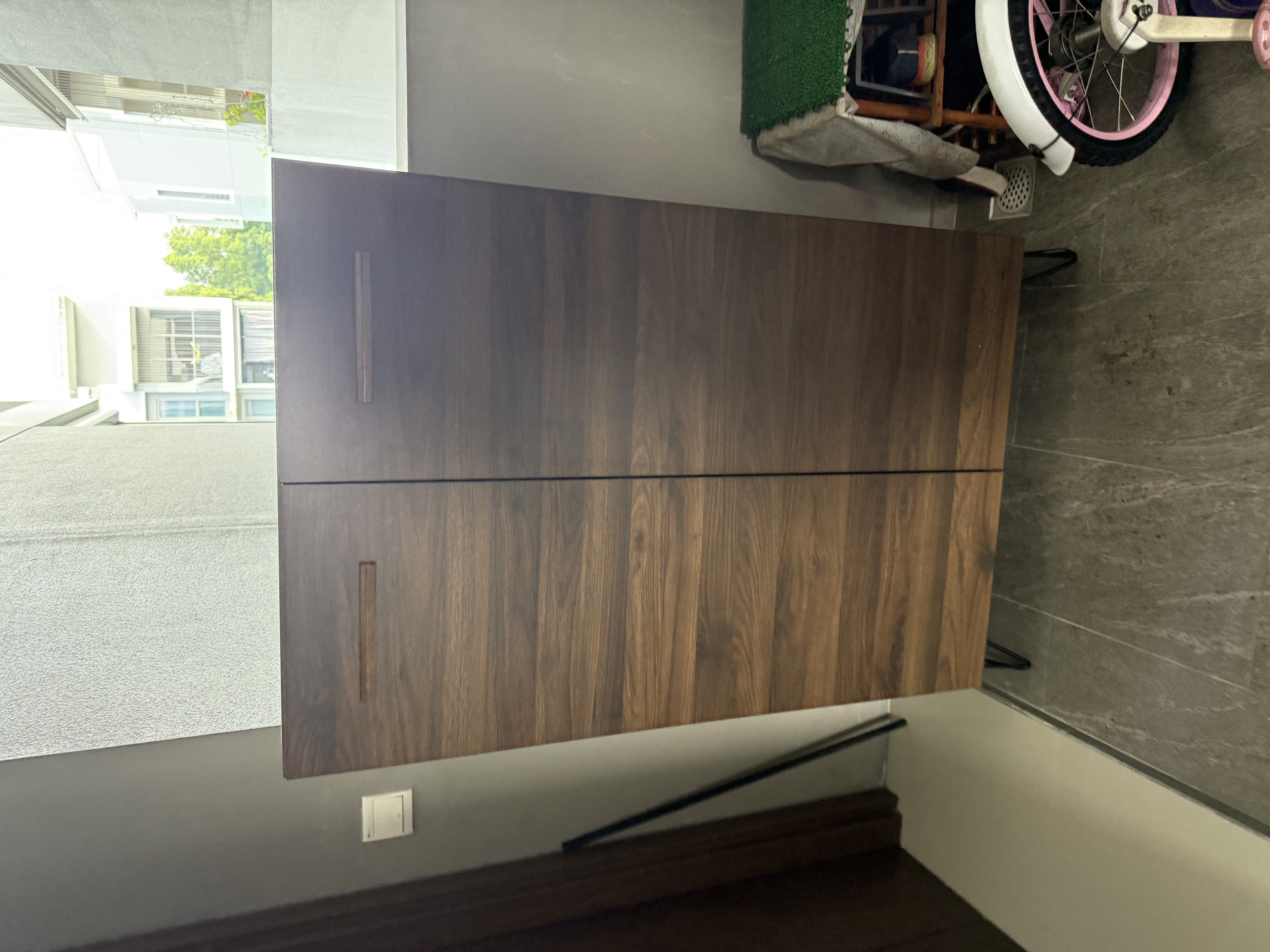 Customer home photo 5: Item as described… able to fit many pairs of shoes in cabinet