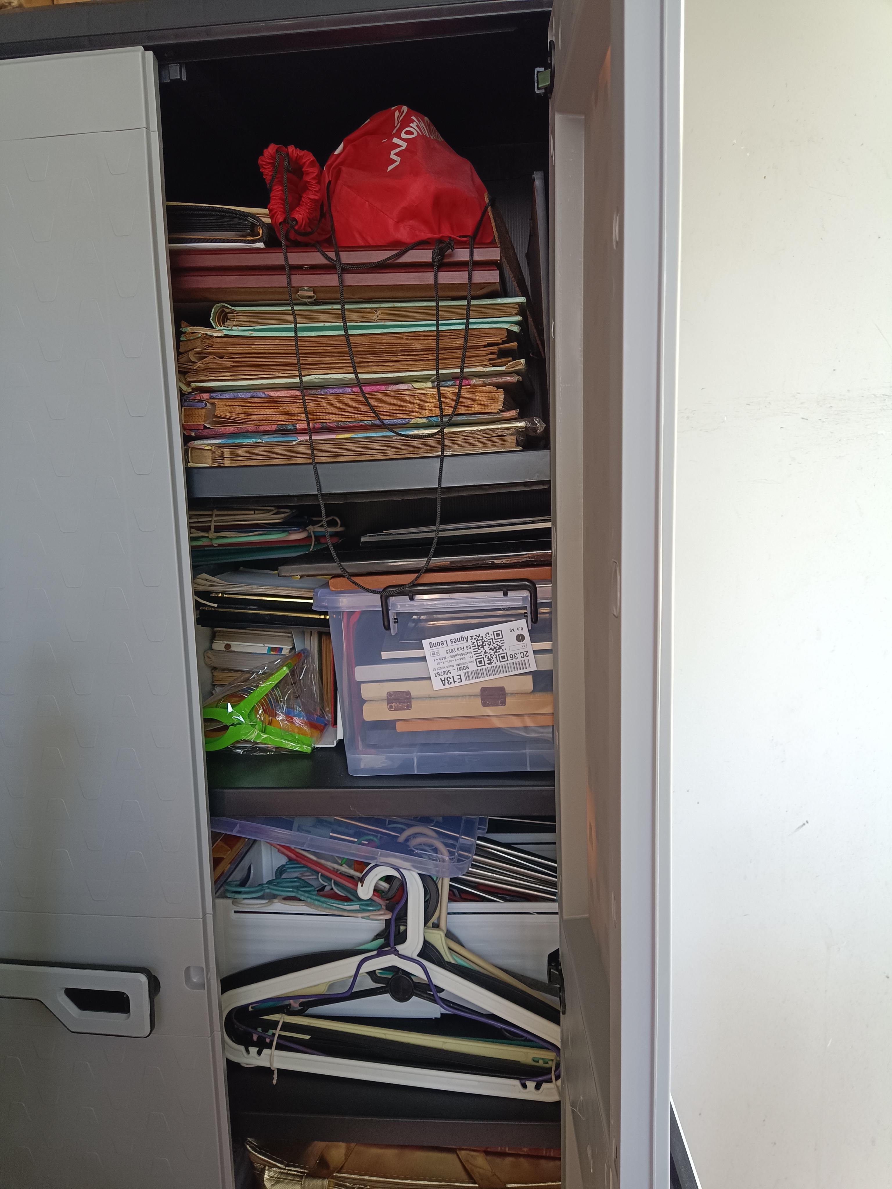 Customer home photo 1: This cabinet is sturdy and can store lots of stuff. Thanks to it, my balcony looks much neater now. Highly recommended if u require weatherproof storage for balcony