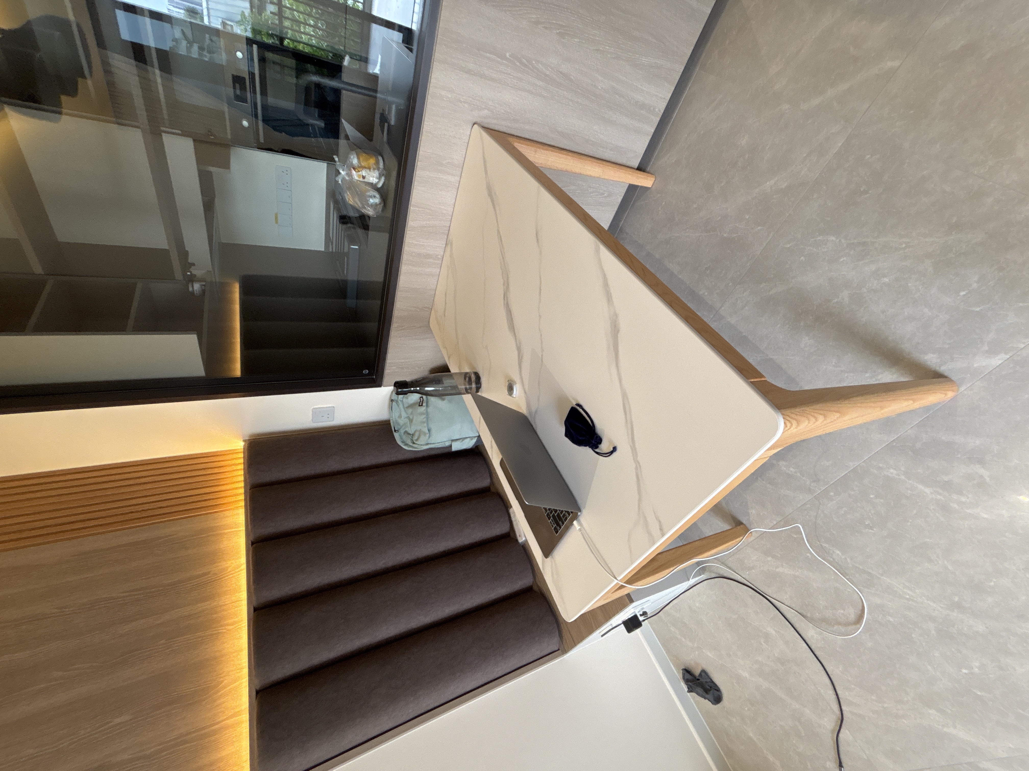 Customer home photo 12: I like the table. The size and color is perfect for my place. However, the installer can be better trained.