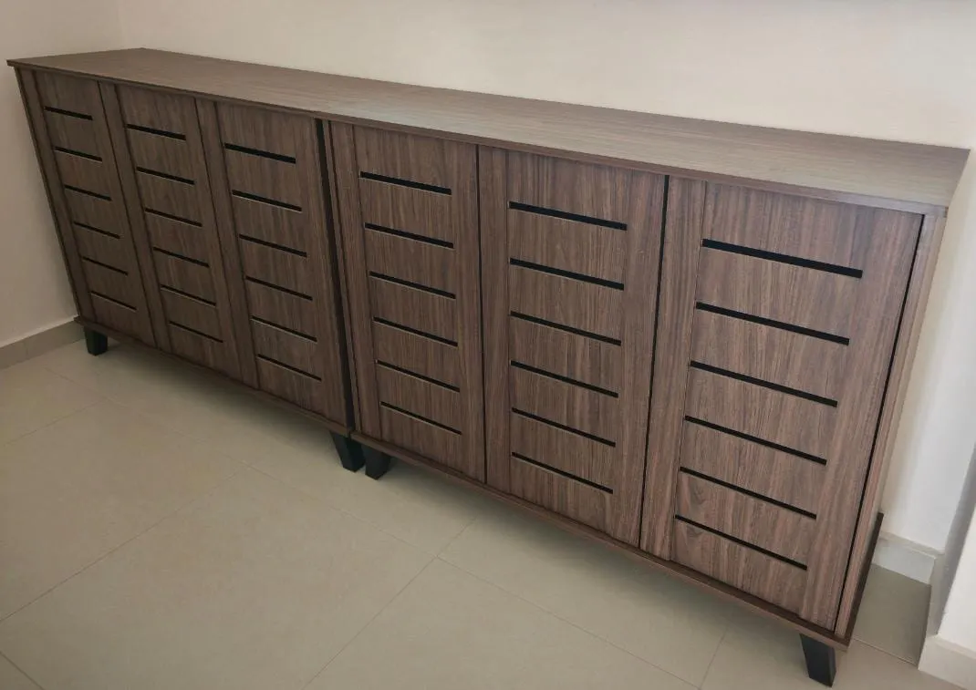 Customer home photo 4: Colours is nice, it complement our house design. Height of individual rack is just nice for our shoes. There is holes at the door for ventilation