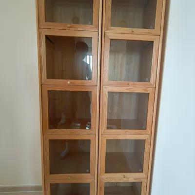 Customer home photo 12: Thanks to the cabinets, I am able to display my collection of books. Thanks for your help.