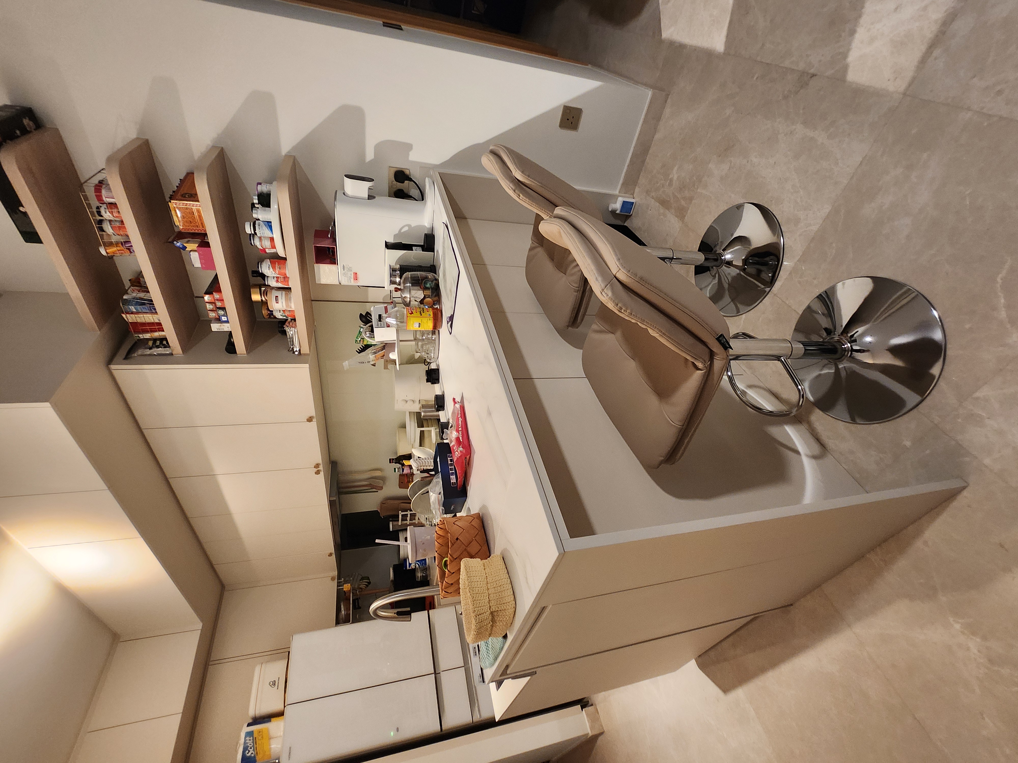 Customer home photo 3: Fits my kitchen island beautifully. Slim, sleek and comfortable!