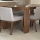 Clarkson Dining Table 1.8m in Cocoa with 4 Fabian Dining Chairs in Dolphin Grey - Clarkson Dining Table 1.8m in Cocoa with 4 Fabian Dining Chairs in Dolphin Grey