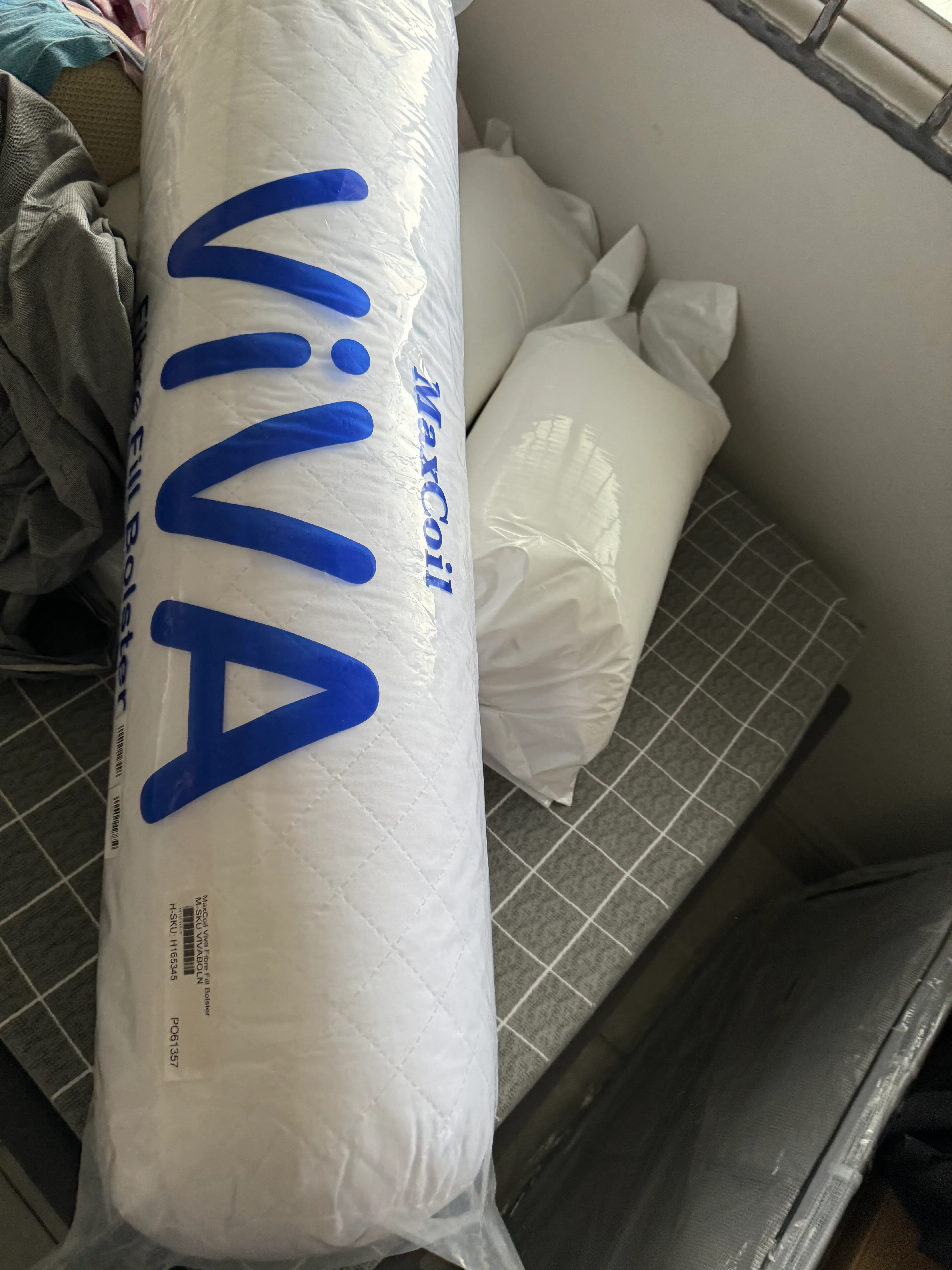 Customer home photo 1: Well packed and bolster is comfy. Hope is long lasting