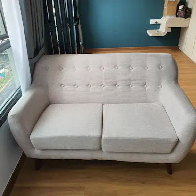 Customer home photo 6: Perfect size for my mini flexi flat! Lurveee the firmness and colour of the sofa too!