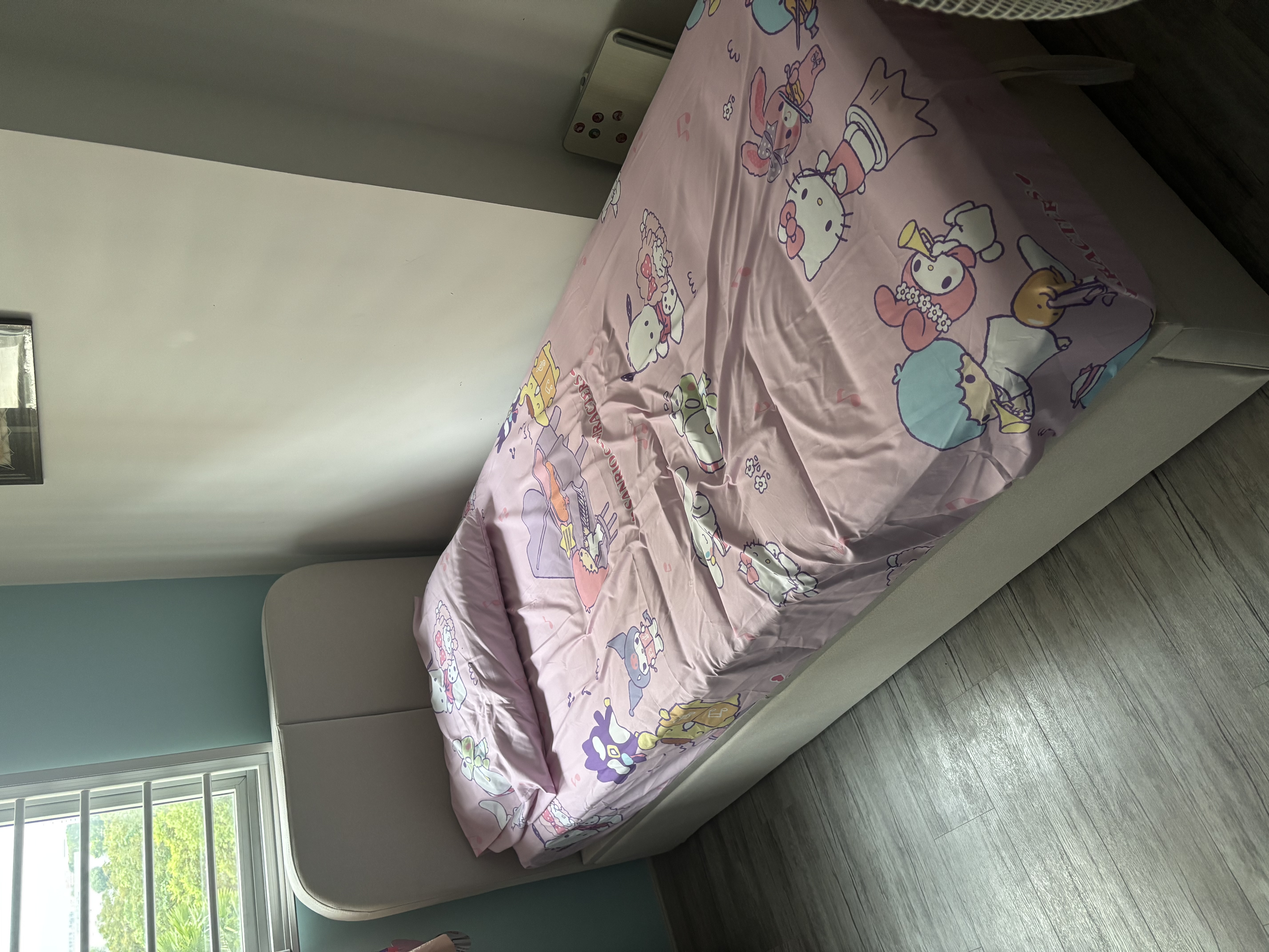Customer home photo 5: The quality of the bedframe is excellent and the storage is spacious. Perfect size for BTO room.