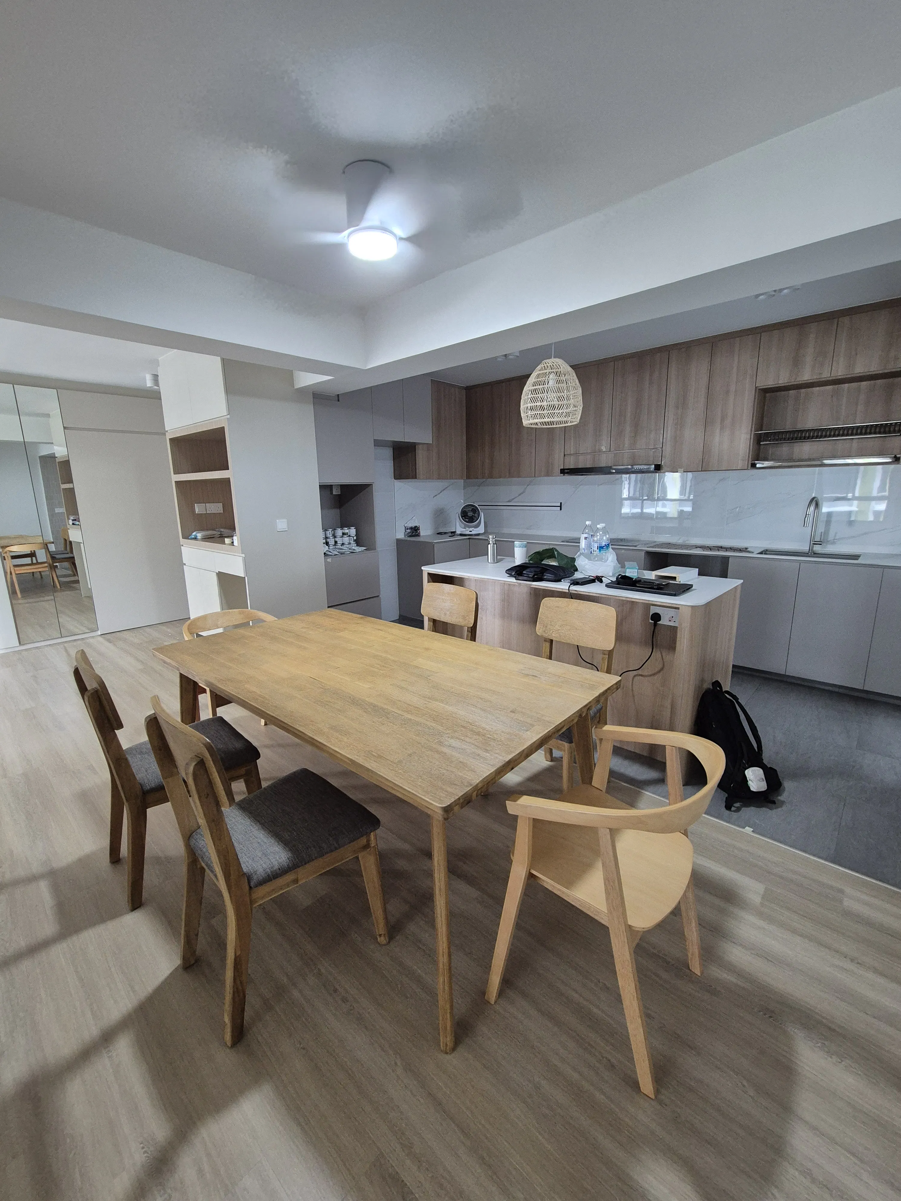 Customer home photo 10: Sturdy and stable. More grains than expected but we are alright with it. It is one of our most used furniture now!