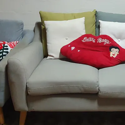 Customer home photo 4: Fits into small space and looks nicer and cosy. Pretty comfy too.