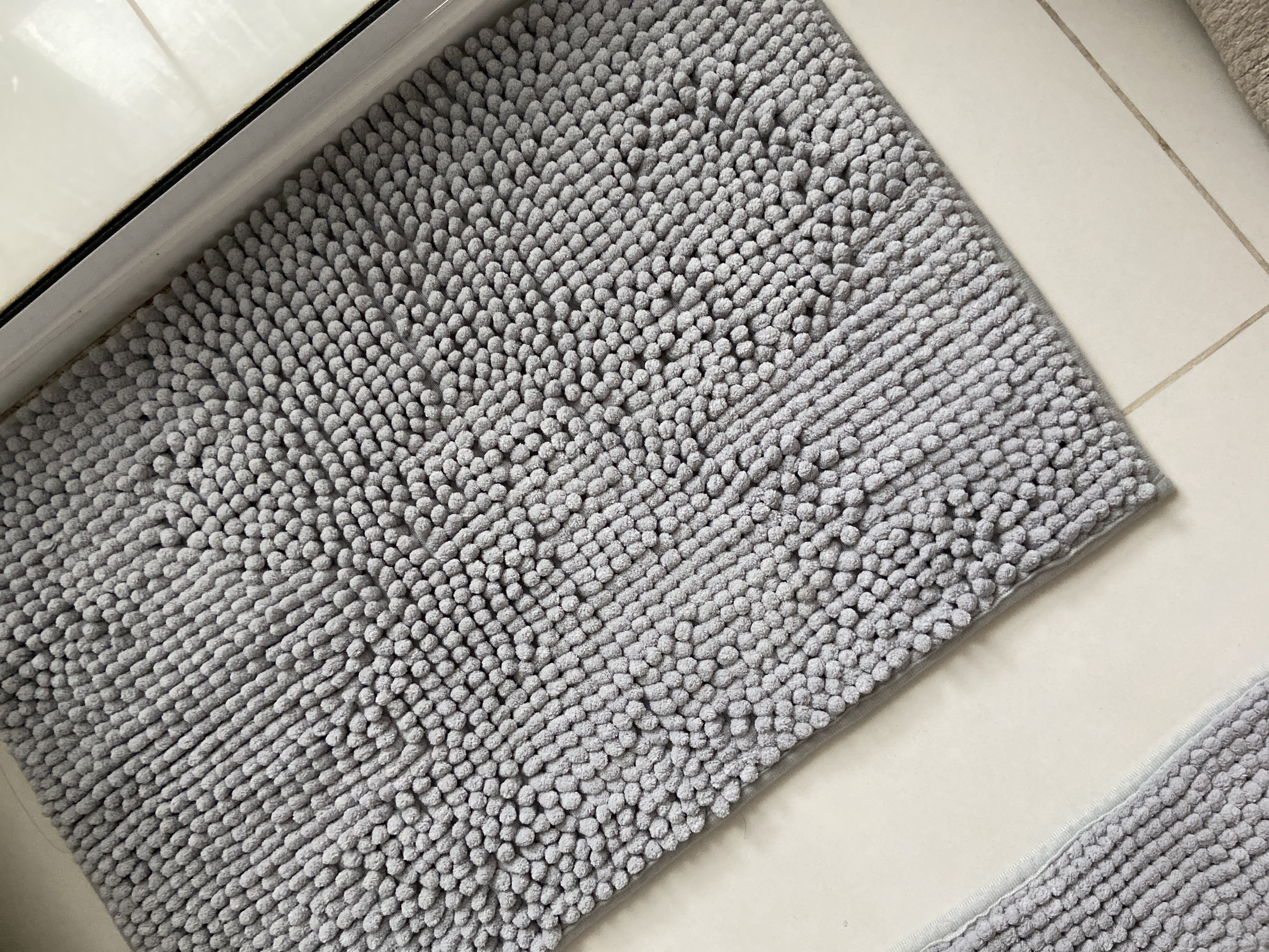 Customer home photo 1: Colour is nice. However the bath mats came in quite dirty packaging which I had to throw away despite not using another set yet. Hipvan should consider cleaning your warehouse to ensure items are not so dirty as after all they should be brand new clean items