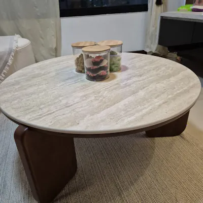 Customer home photo 6: Love the details of the table top. The unique design of the legs too