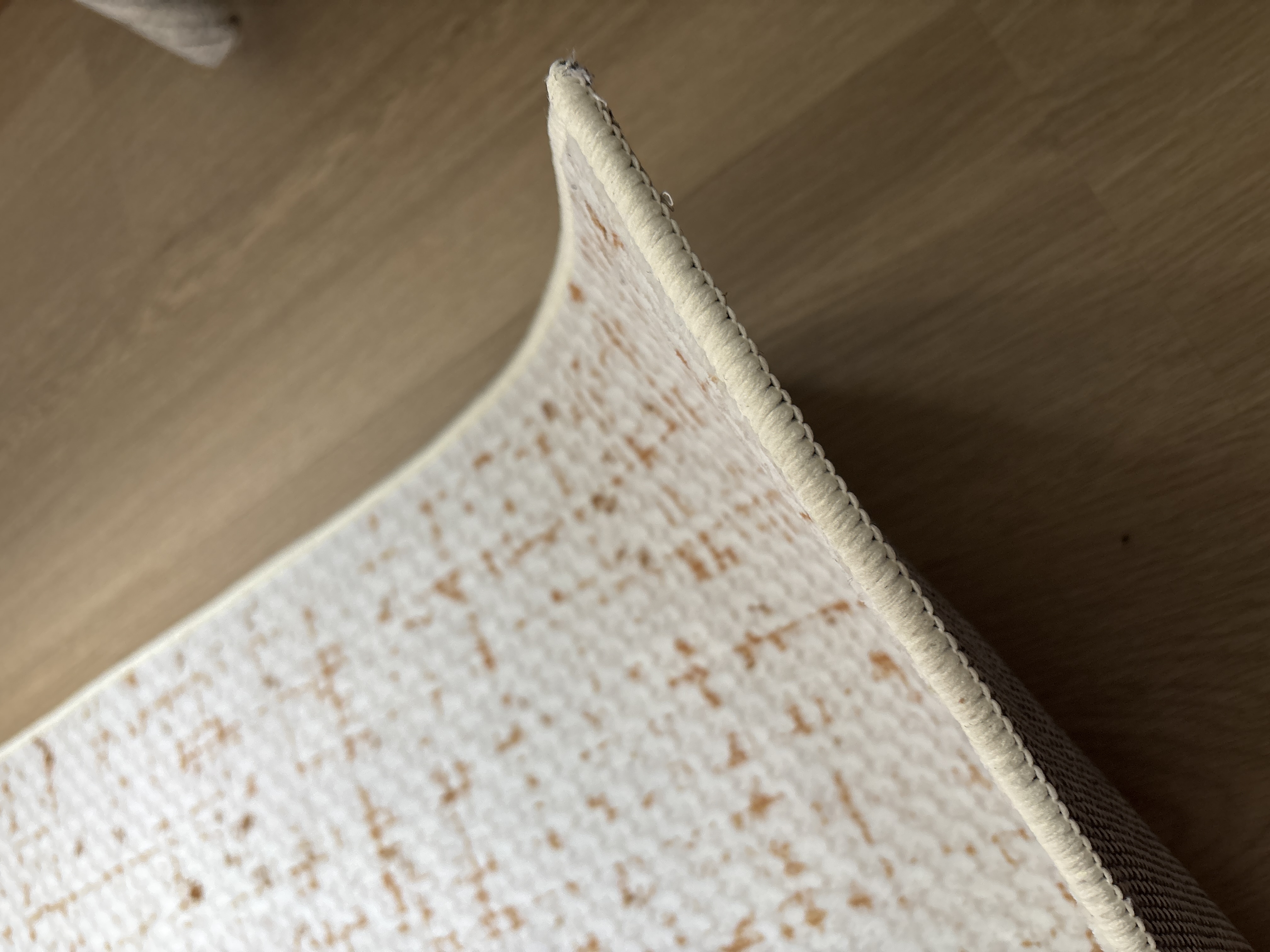 Customer home photo 1: Thin carpet, not worth this price. Probably should sell below $100.