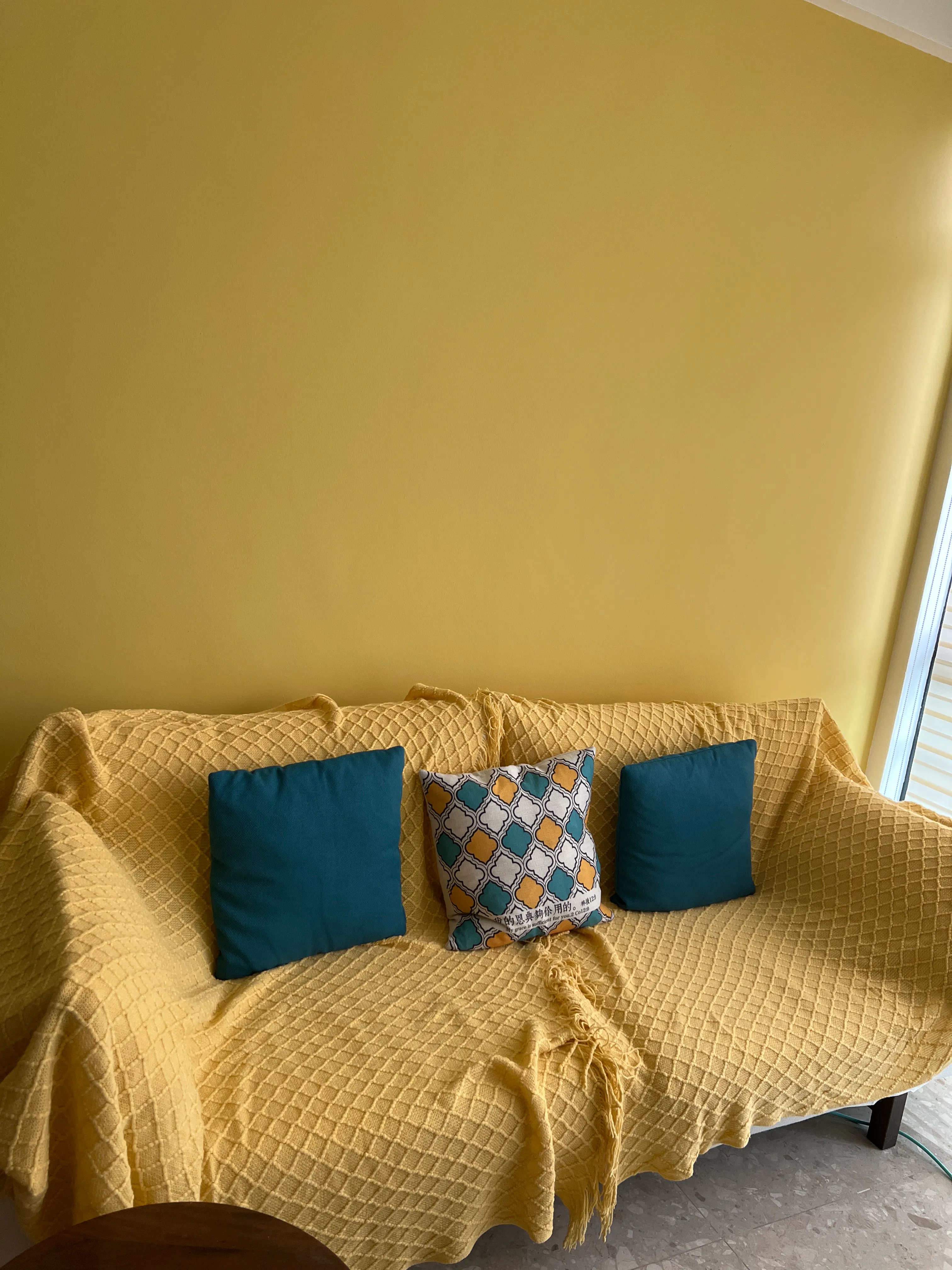 Hanako Knitted Throw - Mustard