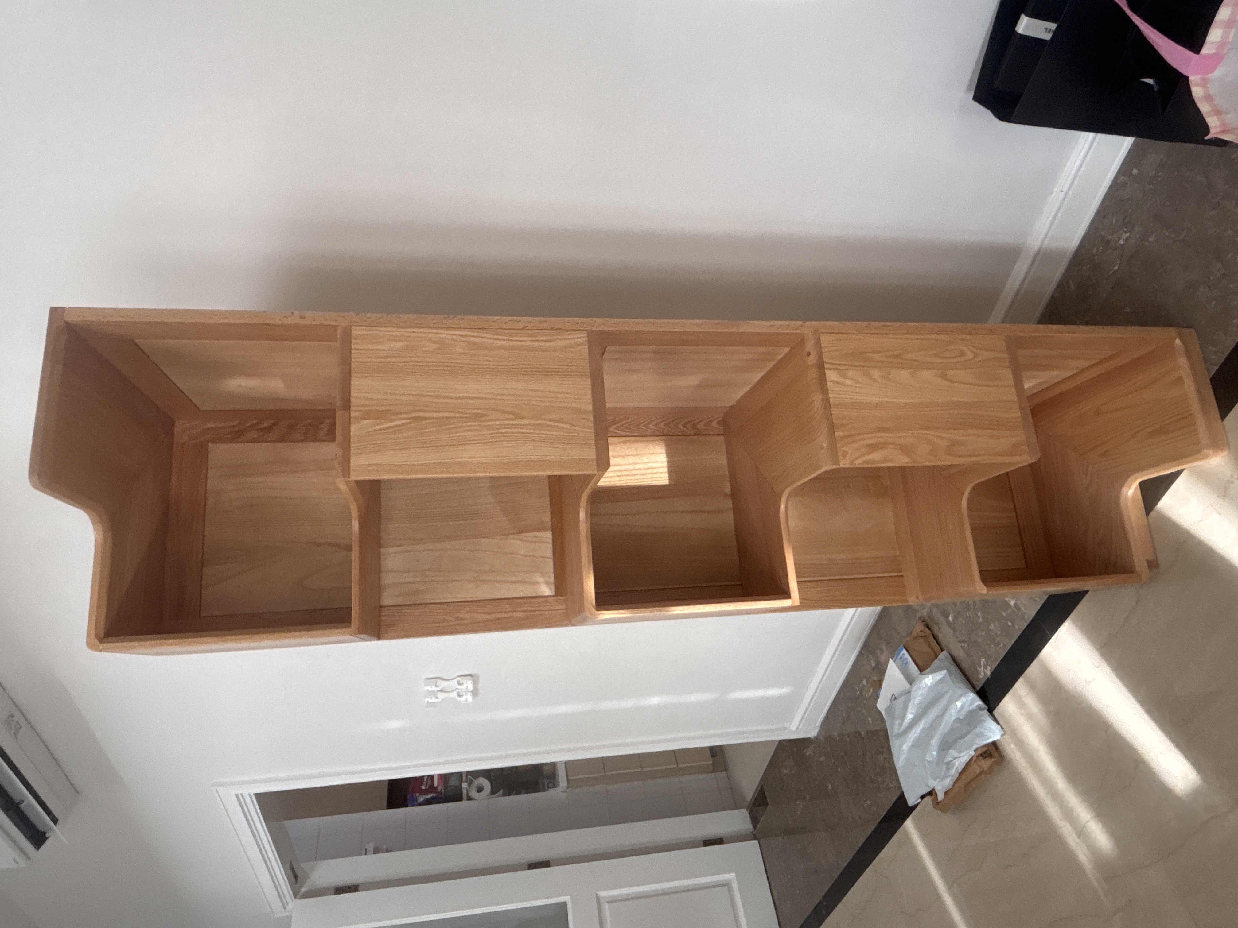 Customer home photo 2: This Fukasa 5 tier corner bookshelf looks good in any space of the house and serves its function well as it’s made up of good material 👌🏼
