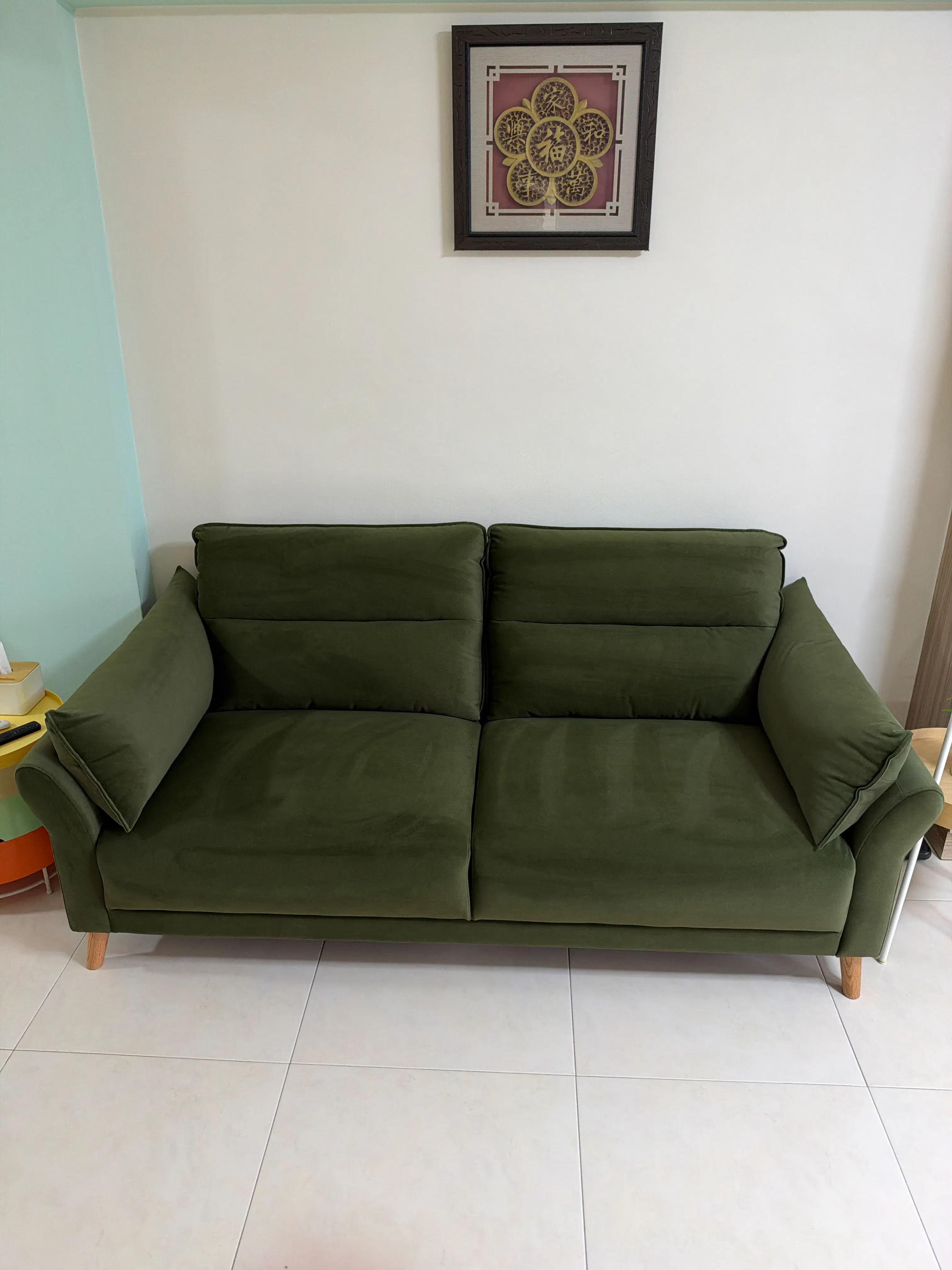 Gedelle 3 Seater Sofa - Green (Pet Friendly)