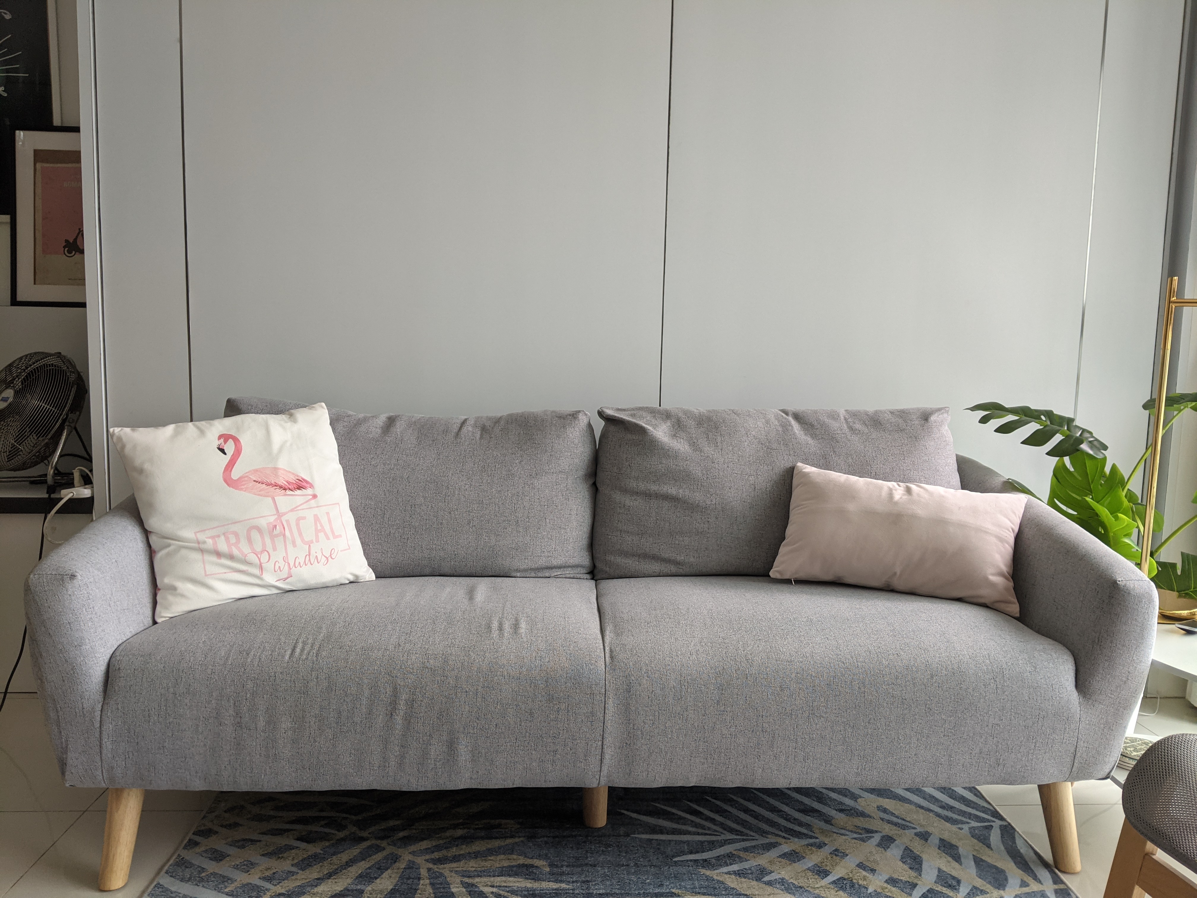 Customer home photo 16: Feels comfortable, light but sturdy couch! Materials are decent quality. Love it!