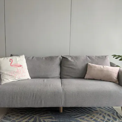 Customer home photo 18: Feels comfortable, light but sturdy couch! Materials are decent quality. Love it!
