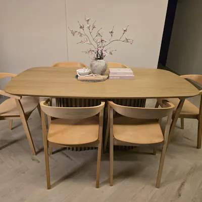 Customer home photo 7: Chairs can be a bit wobbly. Put a leg pad to soften the movement.