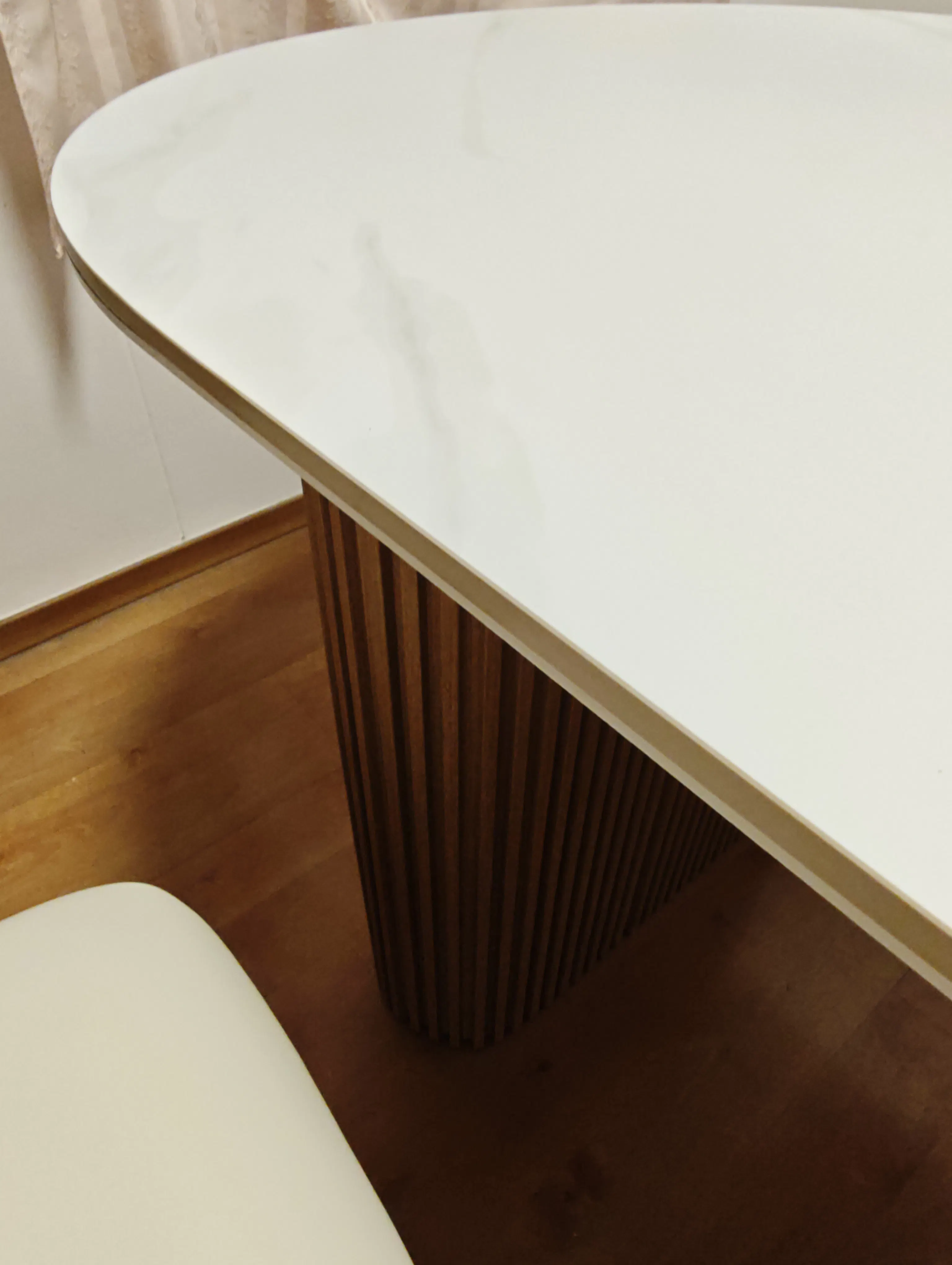 Customer home photo 1: it is minimalist and luxe. hope it is as resistant to dirt as claimed.