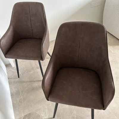 Customer home photo 4: Very nice and good sitting comfort. Not too heavy to move around but still very good quality.