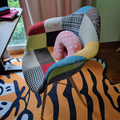 Customer home photo 16: Bought 2pcs..love it n sitting on it on my WFH days since Covid started