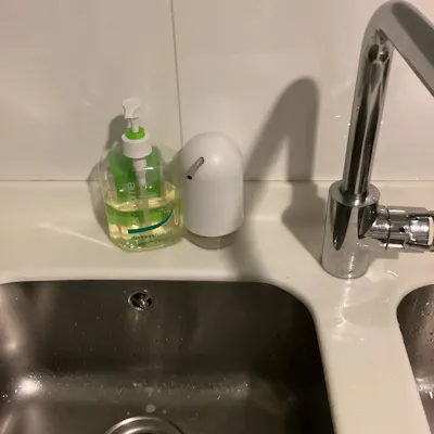 Customer home photo 1: Really cute and high quality product from Umbra. It looks like a cute penguin which makes it easier to get the kids to wash their hands while not looking cheap.