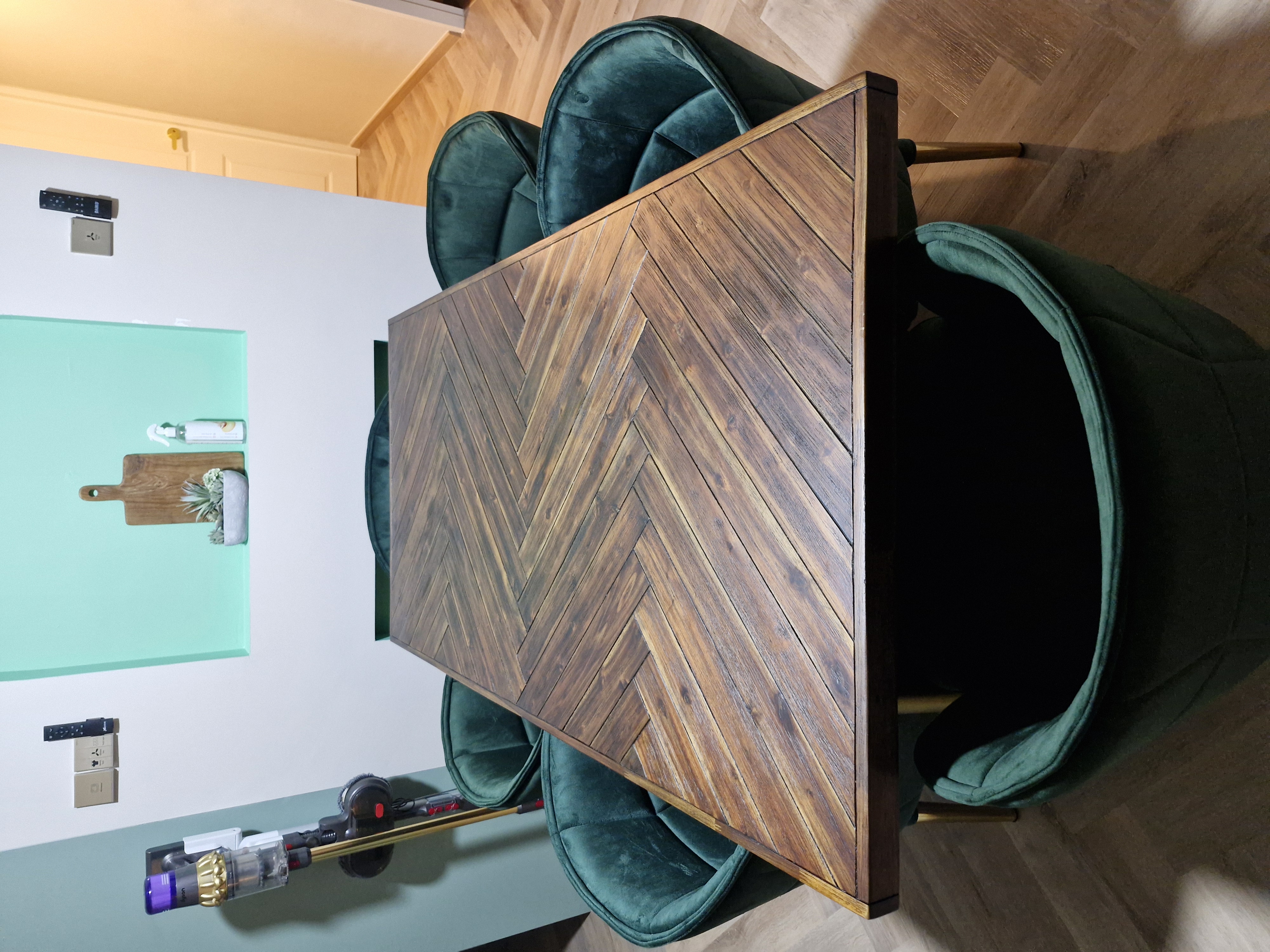 Customer home photo 5: Solid and sturdy dining table. Match with our house theme