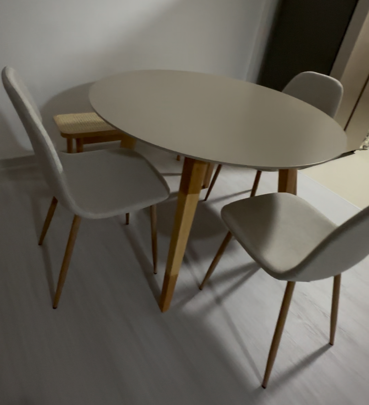 Customer home photo 7: Love the Dining Table, Chairs and Bench which I got from Hipvan! Coincidentally it matches my Sofa and my home theme. Comfortable chairs indeed!