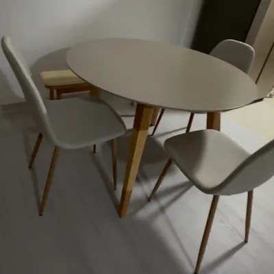Customer home photo 7: Love the Dining Table, Chairs and Bench which I got from Hipvan! Coincidentally it matches my Sofa and my home theme. Comfortable chairs indeed!