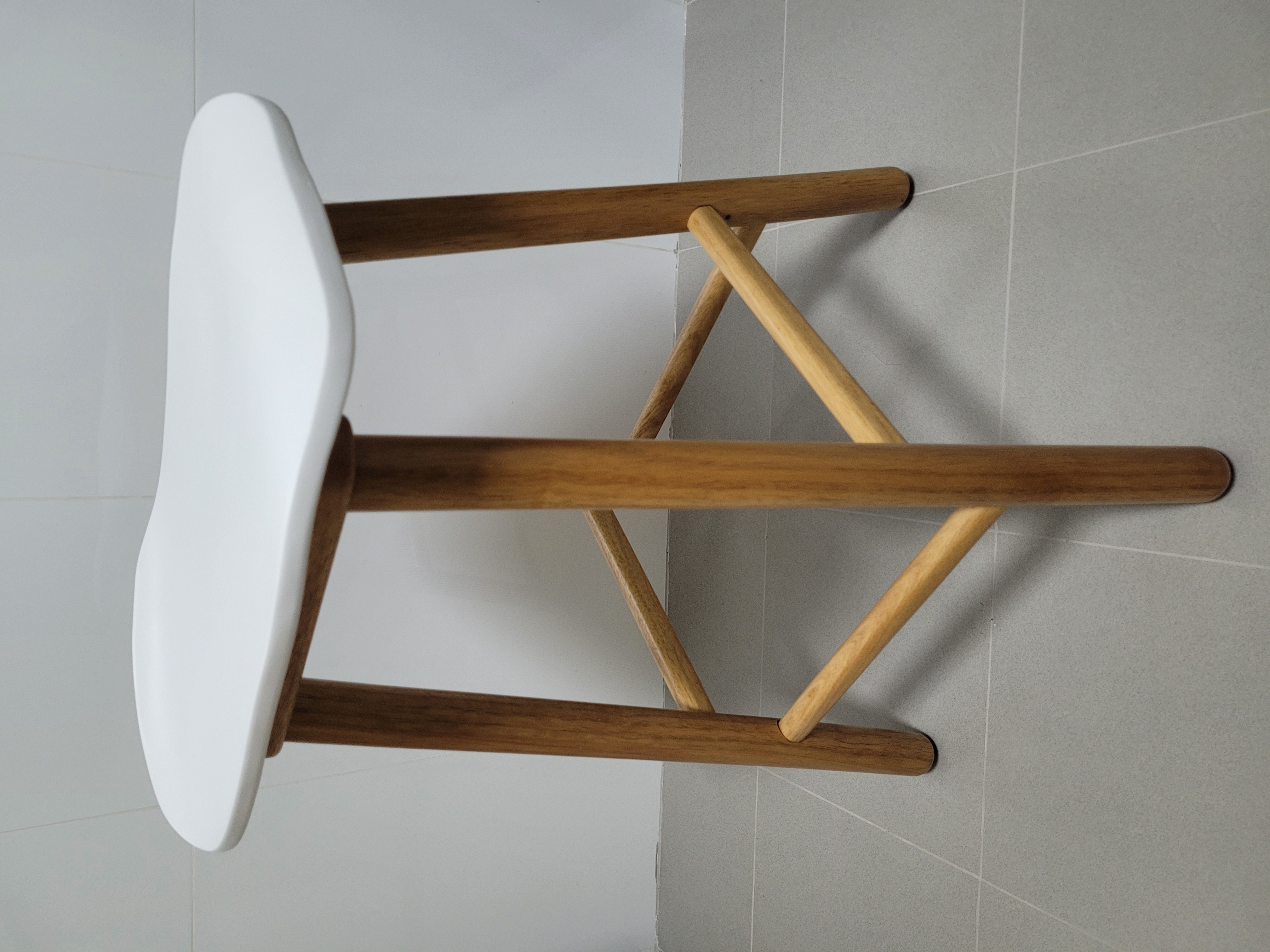 Customer home photo 10: Love this chair very much. Using it for my kitchen island and height is just right! Like the texture, shape and sturdiness. Nice to sit on as well.