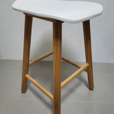 Customer home photo 10: Love this chair very much. Using it for my kitchen island and height is just right! Like the texture, shape and sturdiness. Nice to sit on as well.