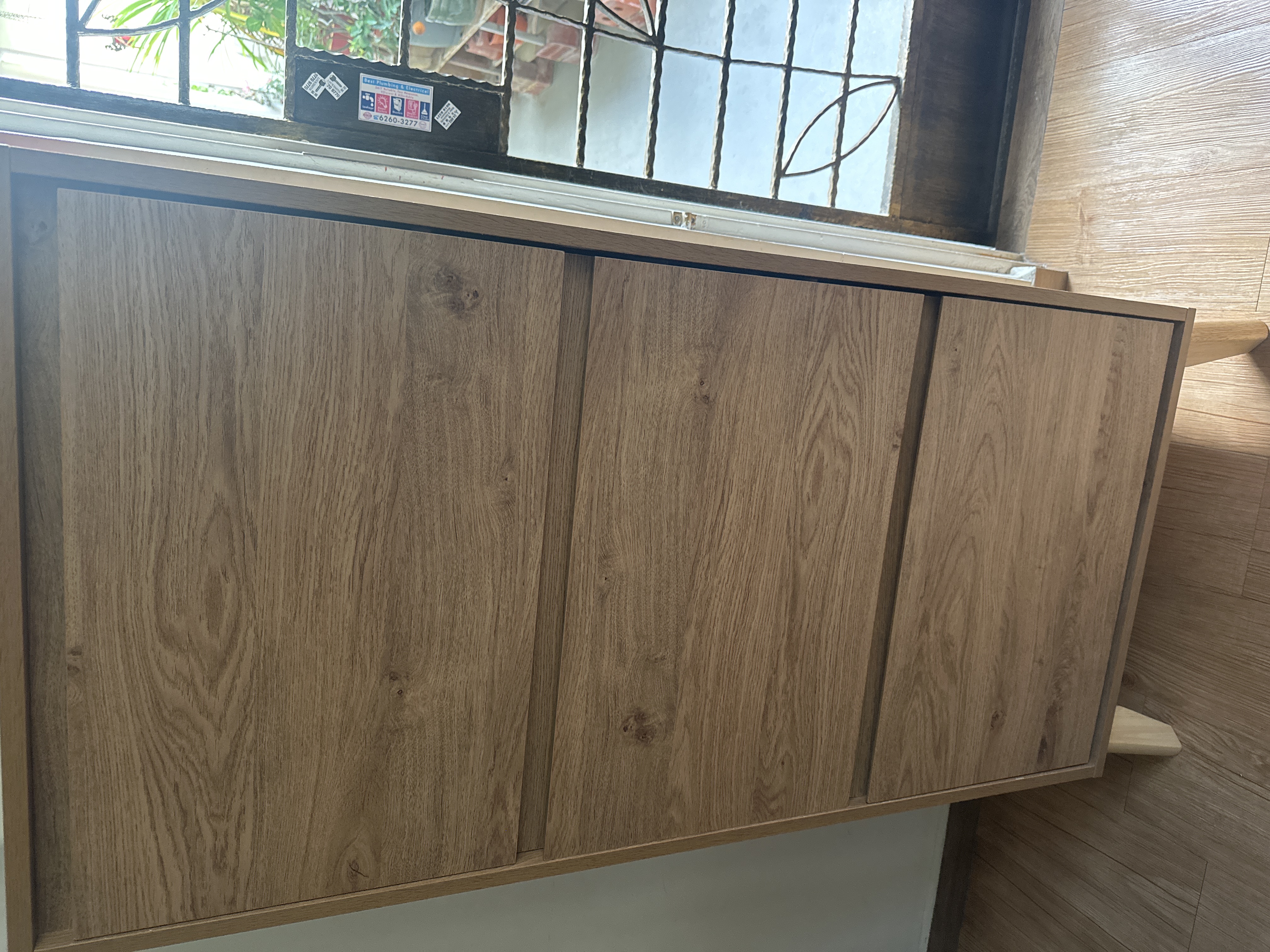 Customer home photo 4: sleek and stylish. fits shoes for a family of 5. had some issues with installation and response from service staff was quick and professional.