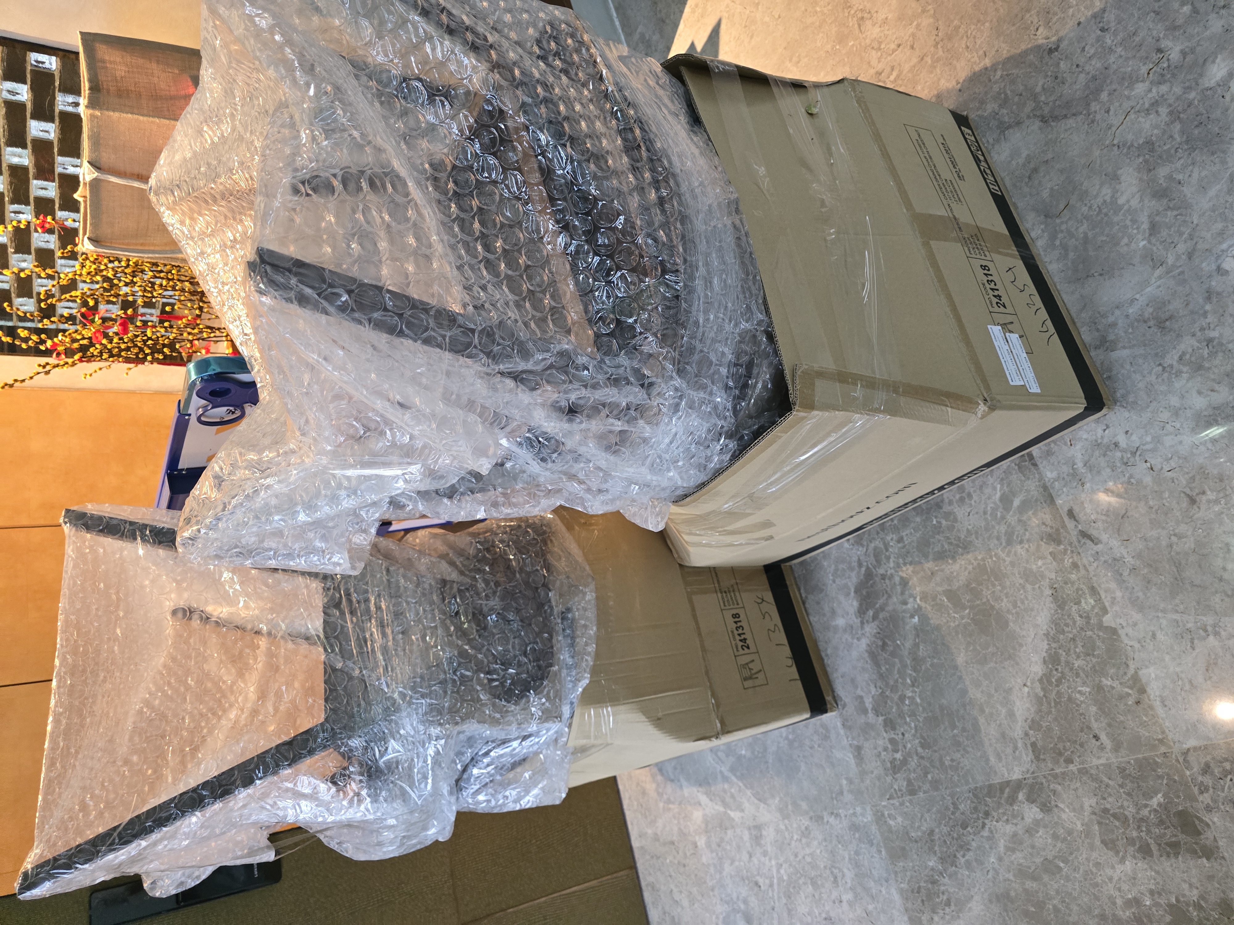 Customer home photo 1: The delivery was well managed and punctual. The dining chairs were properly packed, ensuring that they arrived safely without any damage. We appreciate the professionalism and care shown.