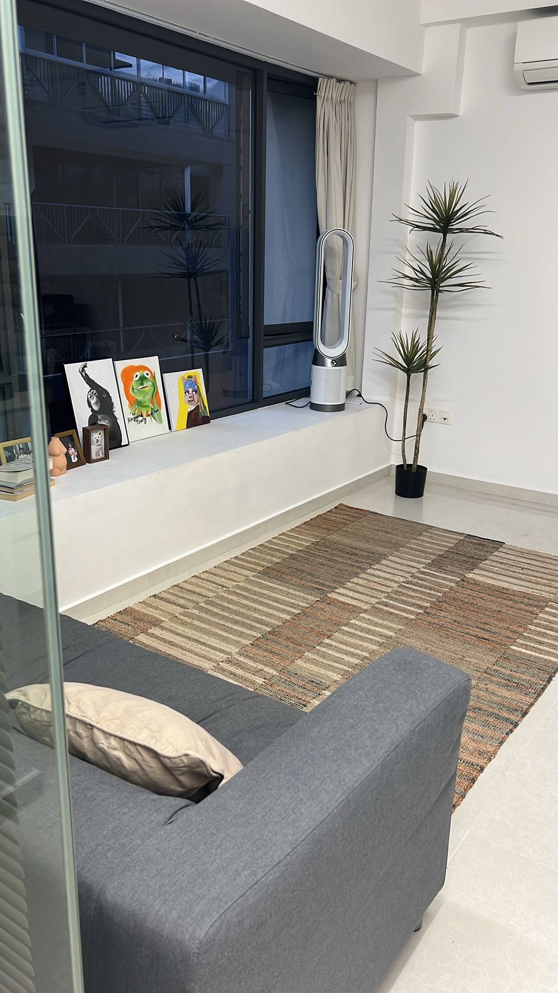 Customer home photo 7: surprisingly good and realistic for a fake plant. giving dessert summer in LA if you're into that vibe. minus 1 star for delayed delivery messing up my day.